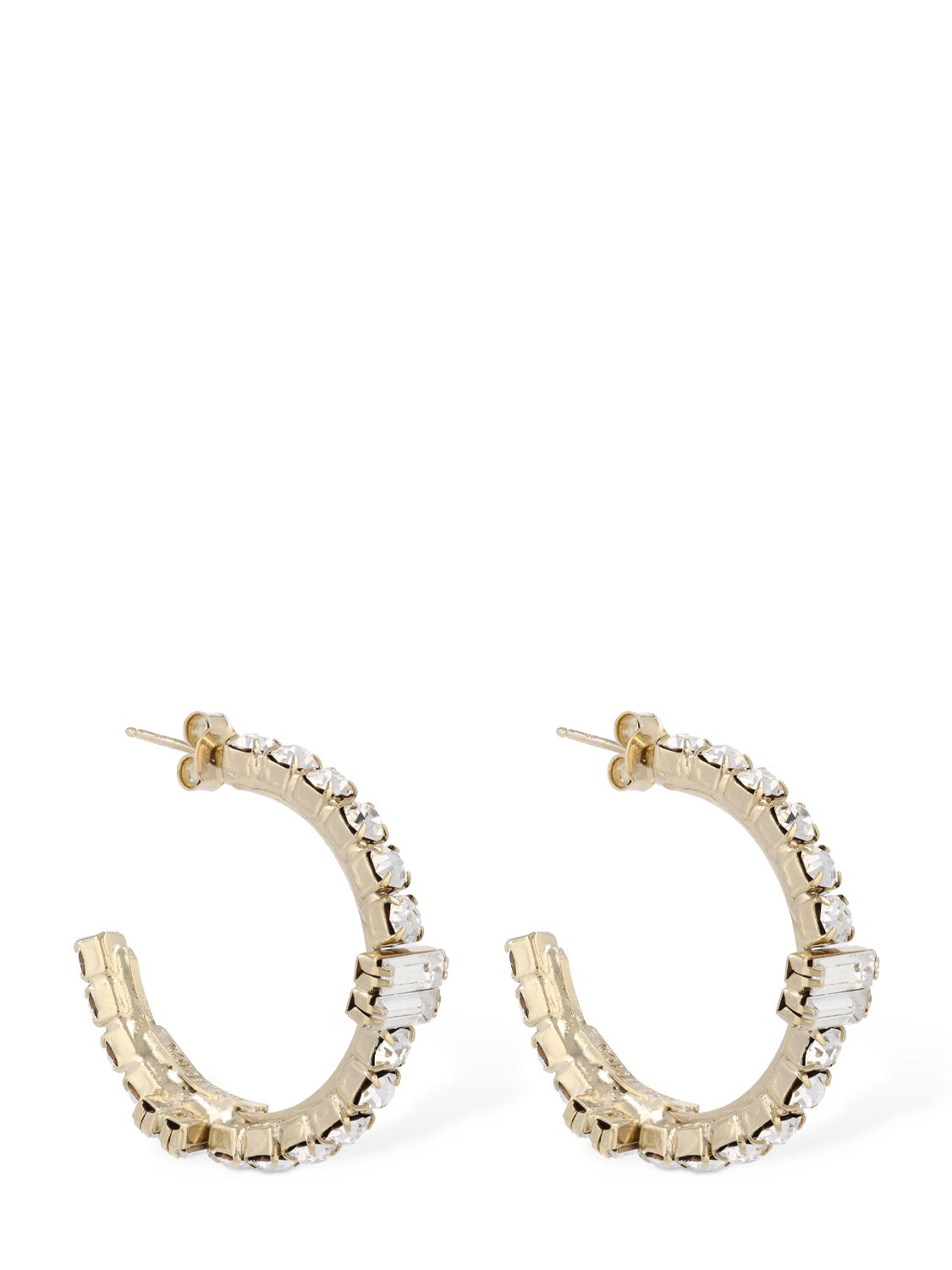 Rosantica Camilla Crystal Hoop Earrings In Gold,crystal