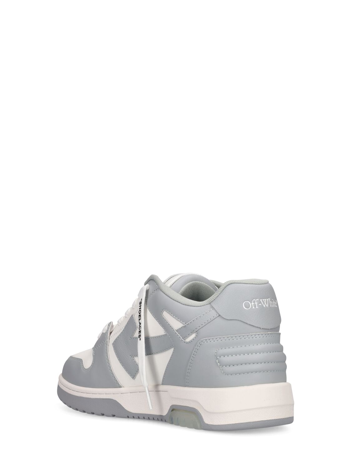 Shop Off-white Out Of Office Leather Sneakers In White,grey