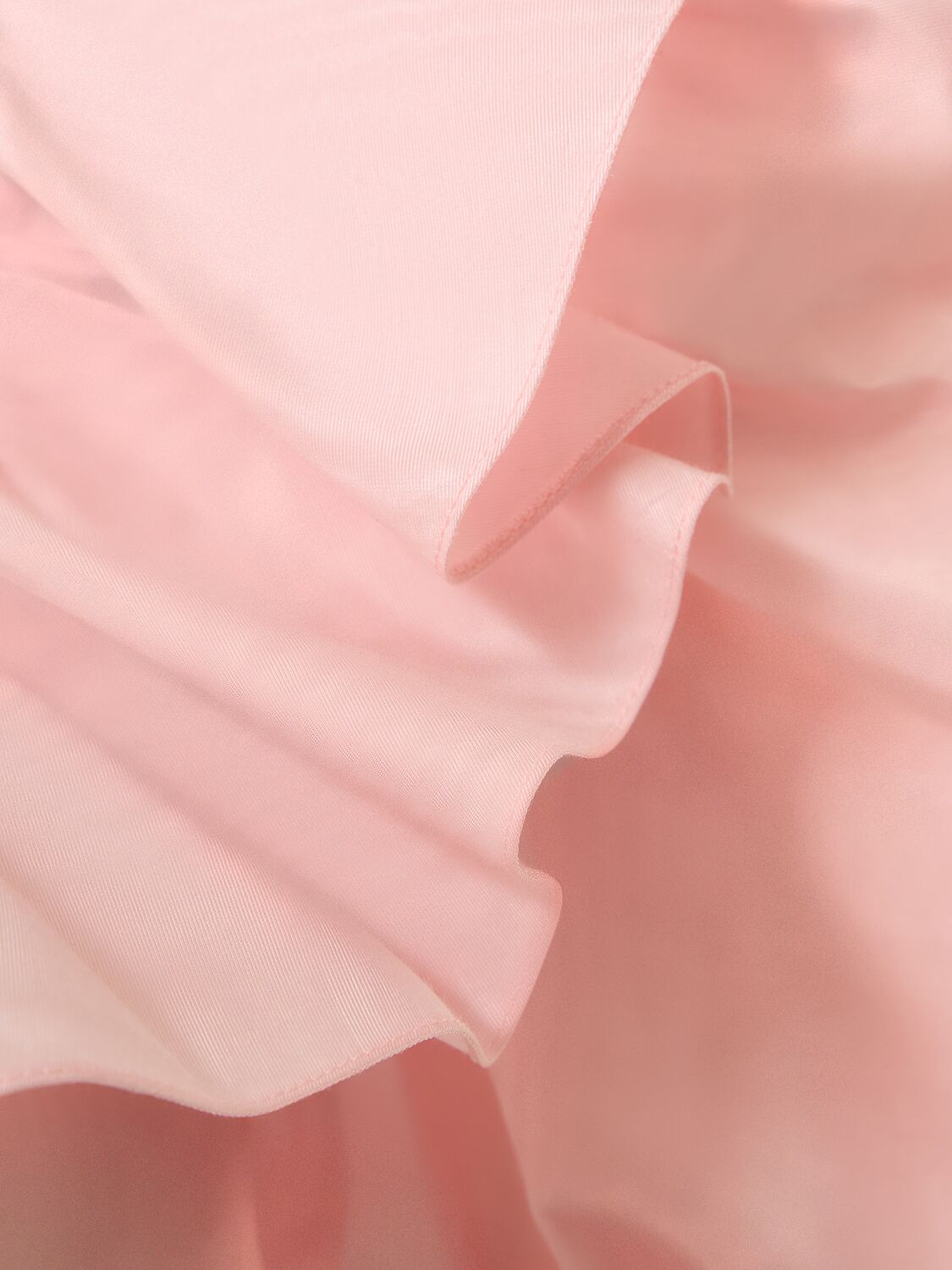 Alessandra Rich Ruffled Moiré Crop Top W/ Lace Up In Pink