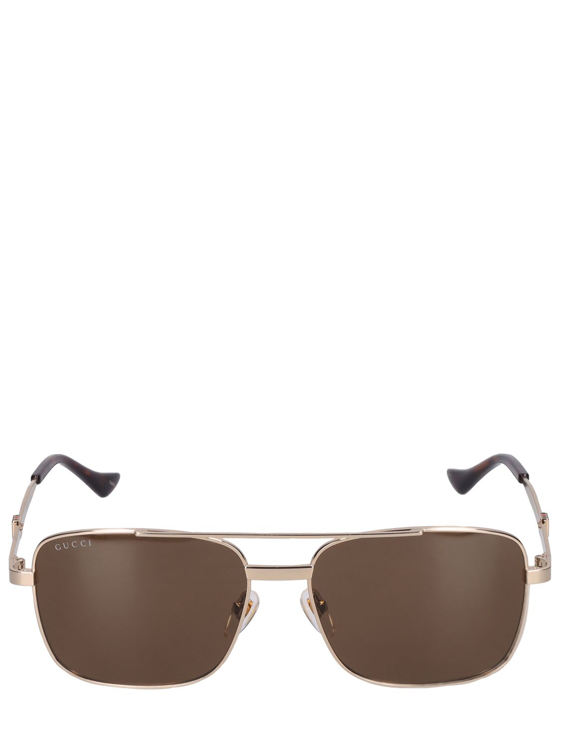 Gucci Gg1441s Metal Sunglasses In Gold,brown