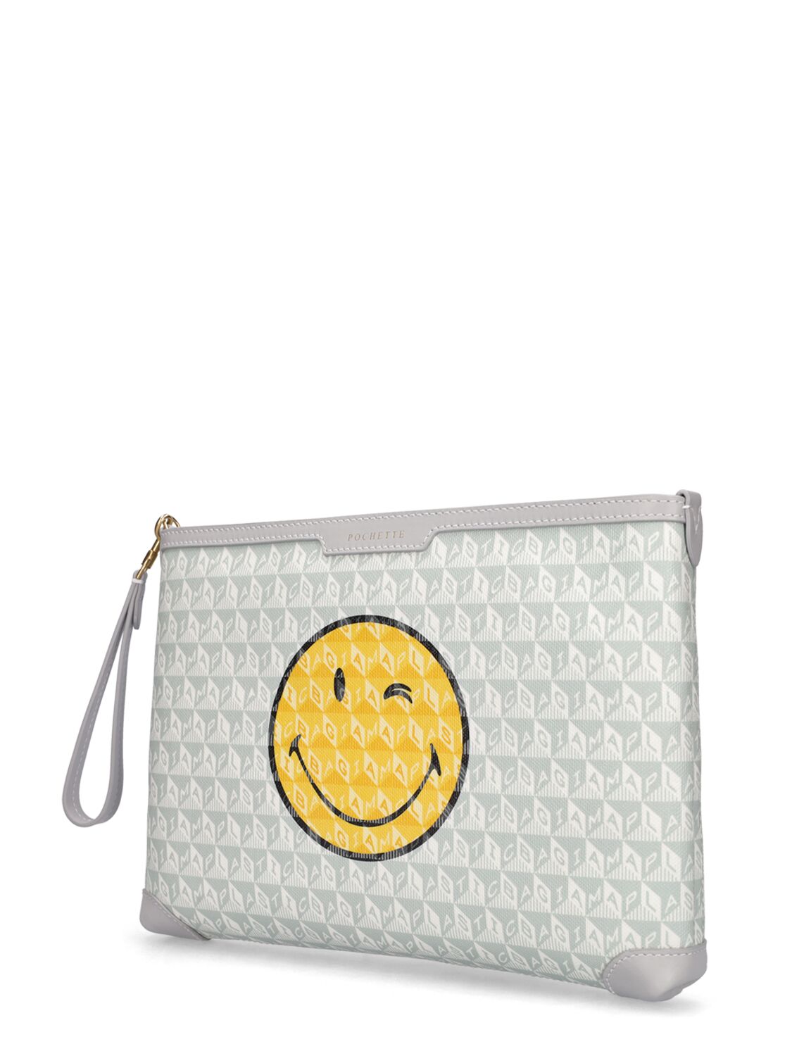 Shop Anya Hindmarch I Am A Plastic Bag Wink Clutch In Frost