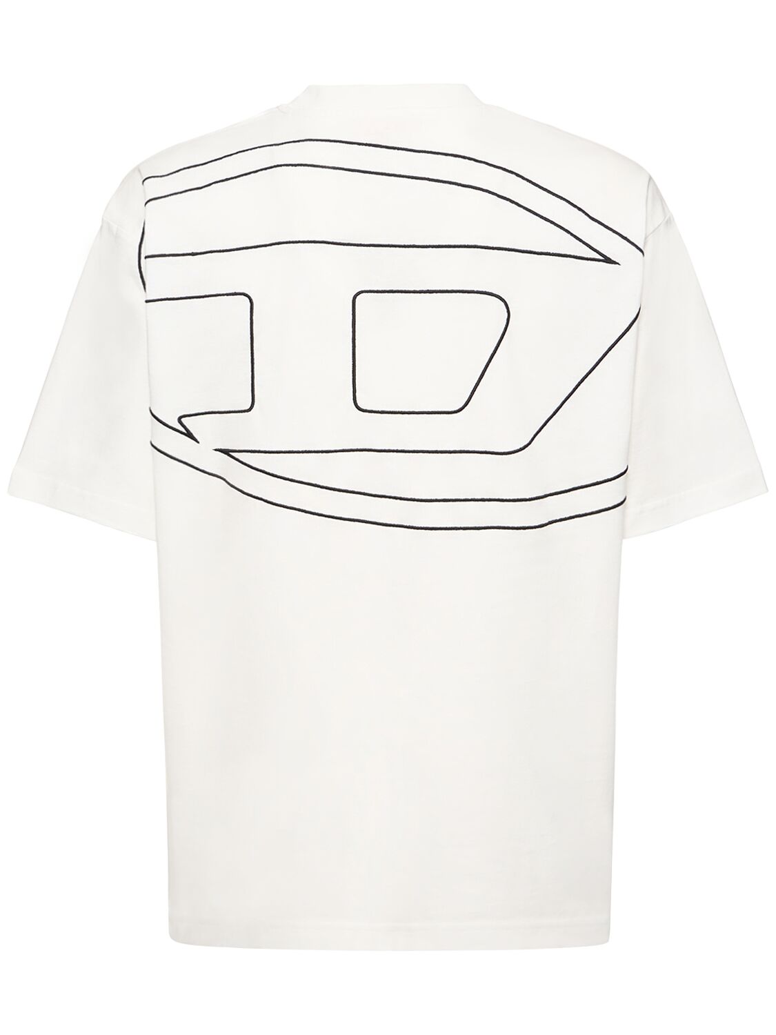 Oval-d Embroidery Loose Cotton T-shirt