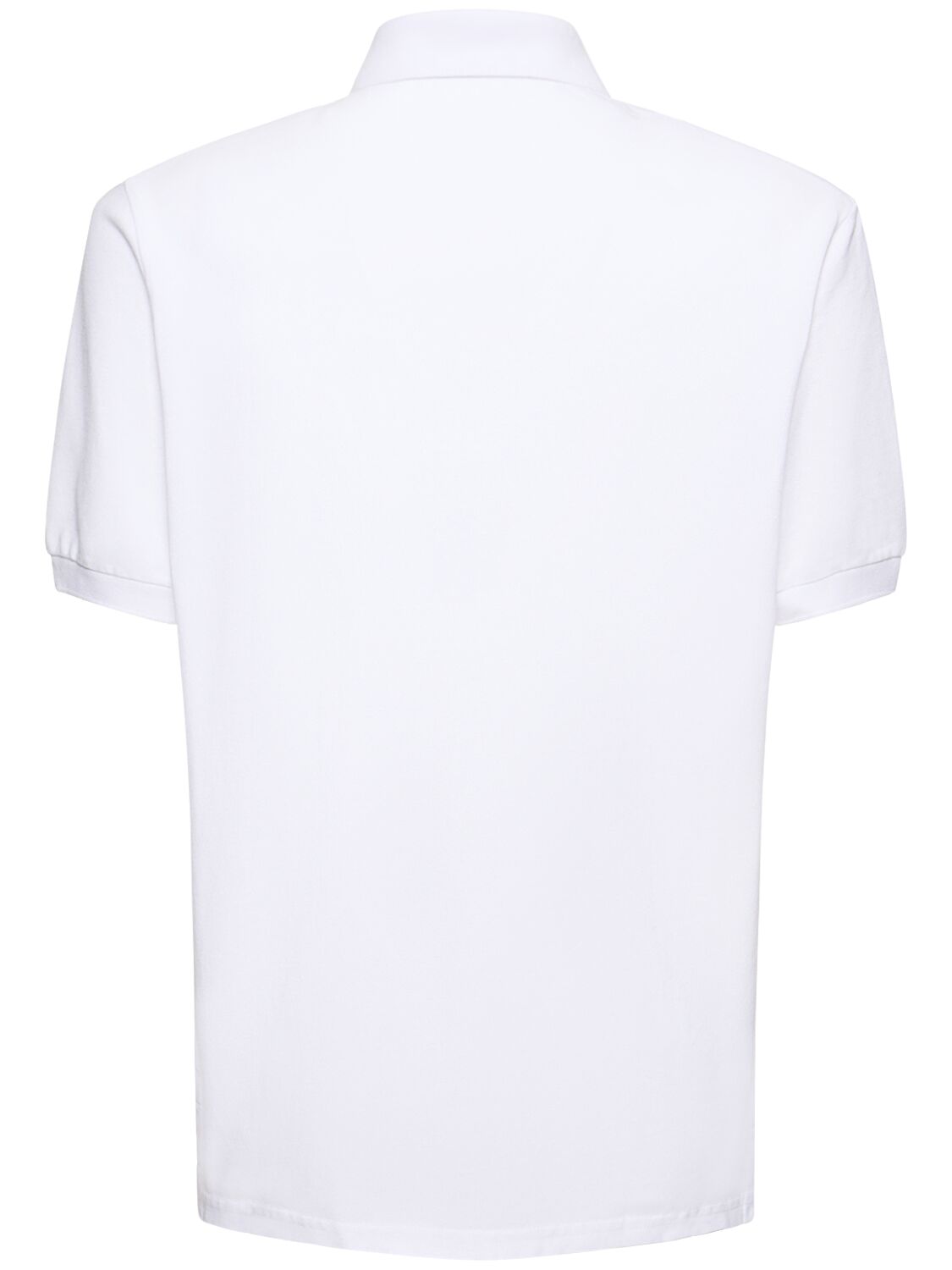 Shop Isabel Marant Embroidered Logo Cotton Piquet Polo In White,navy
