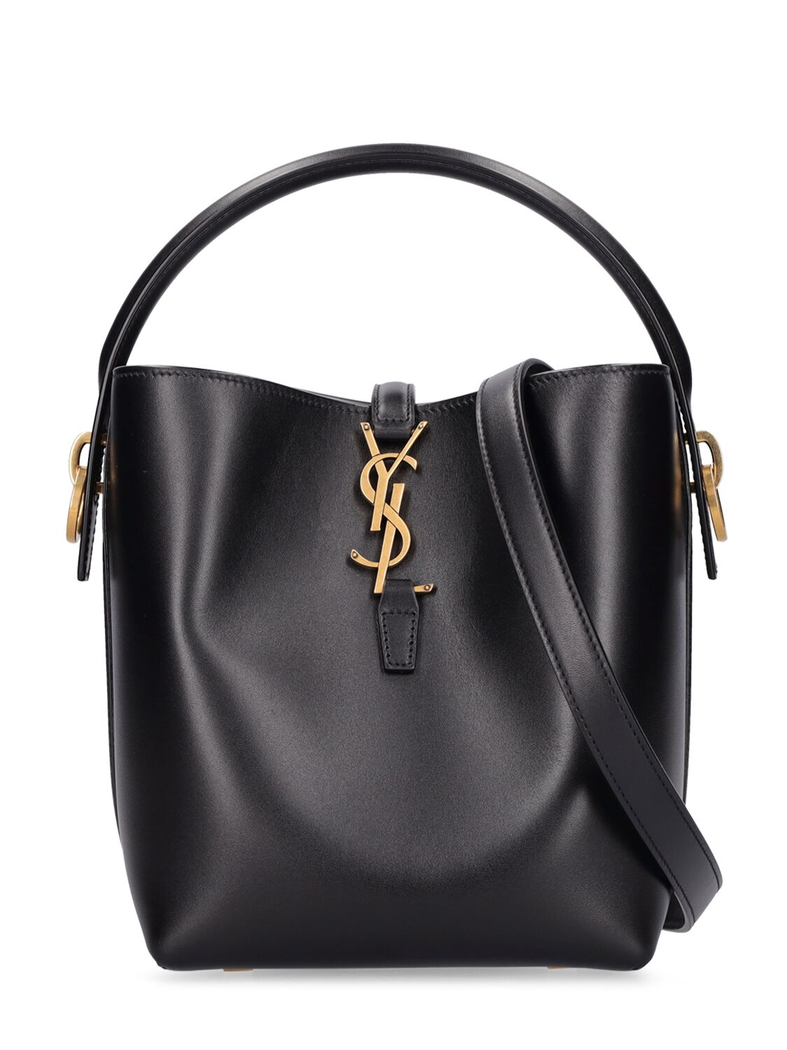 Image of Small Le 37 Leather Bucket Bag