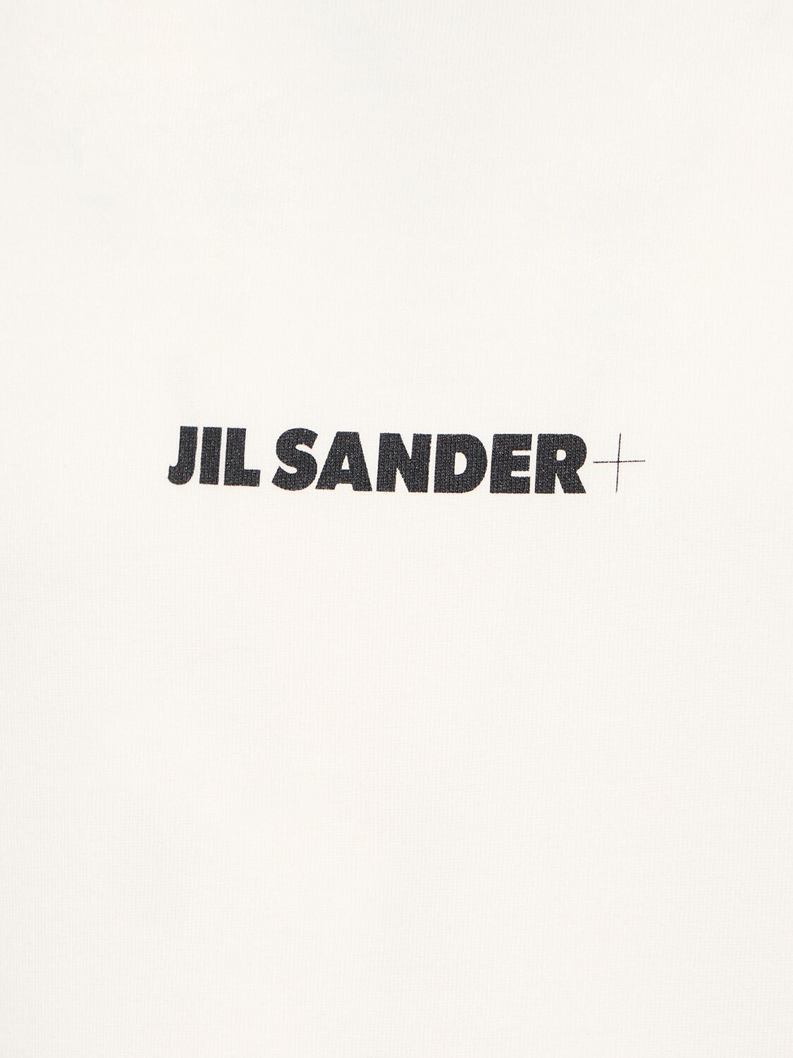 Shop Jil Sander Cotton Jersey Logo T-shirt In Porcelain