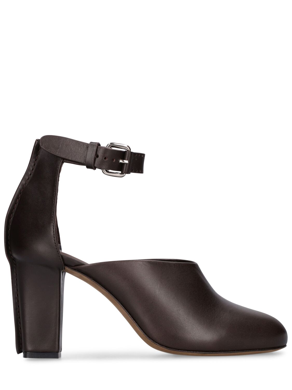 Lemaire 80mm Leather High Heels In Brown