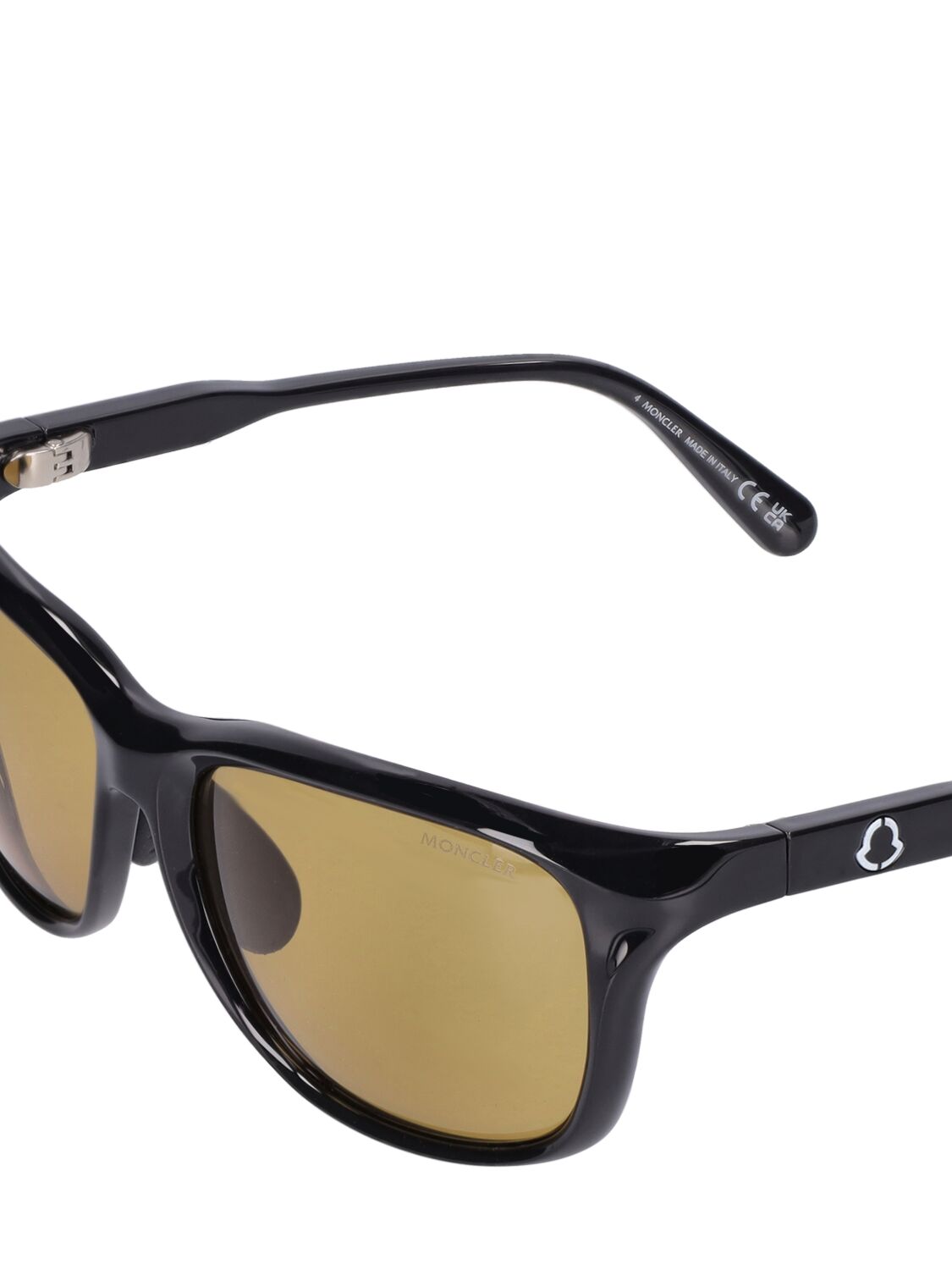 Shop Moncler X Frgmt Rectangular Sunglasses In Black,yellow