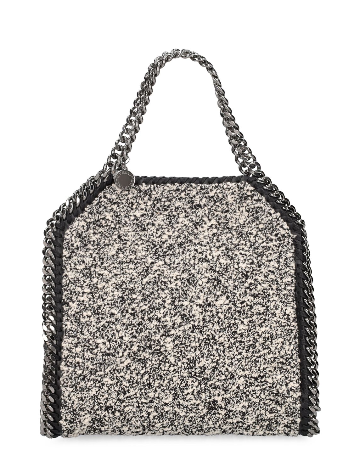 Stella Mccartney Mini Bouclé Top Handle Bag In Black