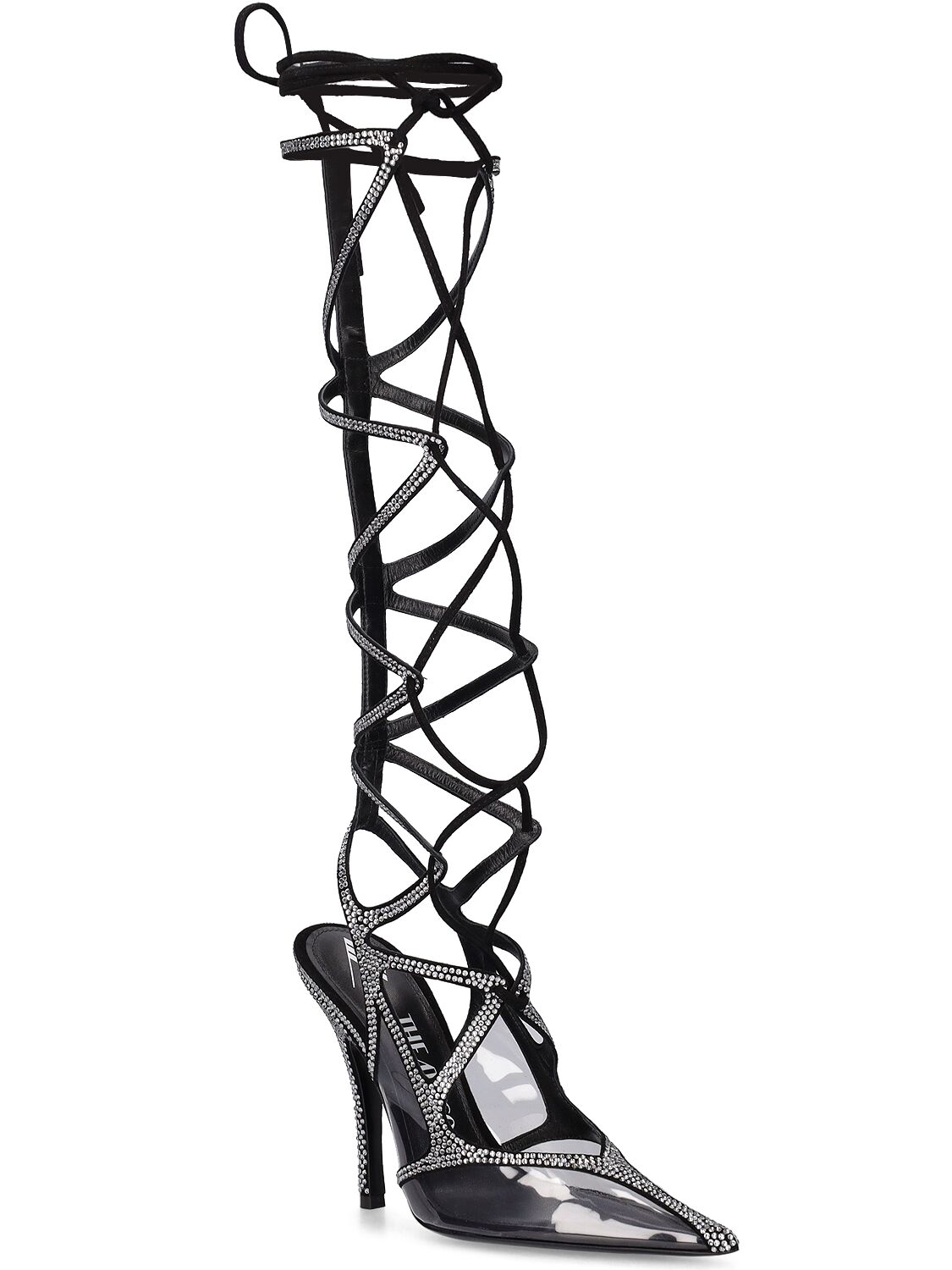 105毫米VENUS CHROME麂皮&PVC靴子