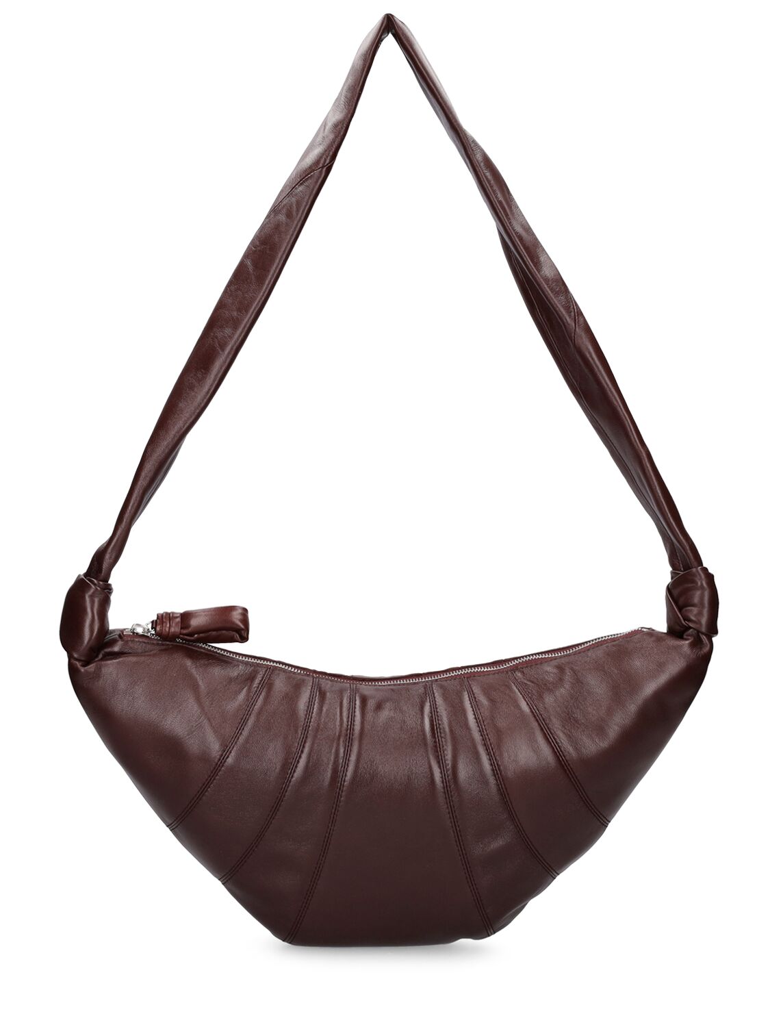 Lemaire Medium Croissant Nappa Crossbody Bag In Roasted Pecan