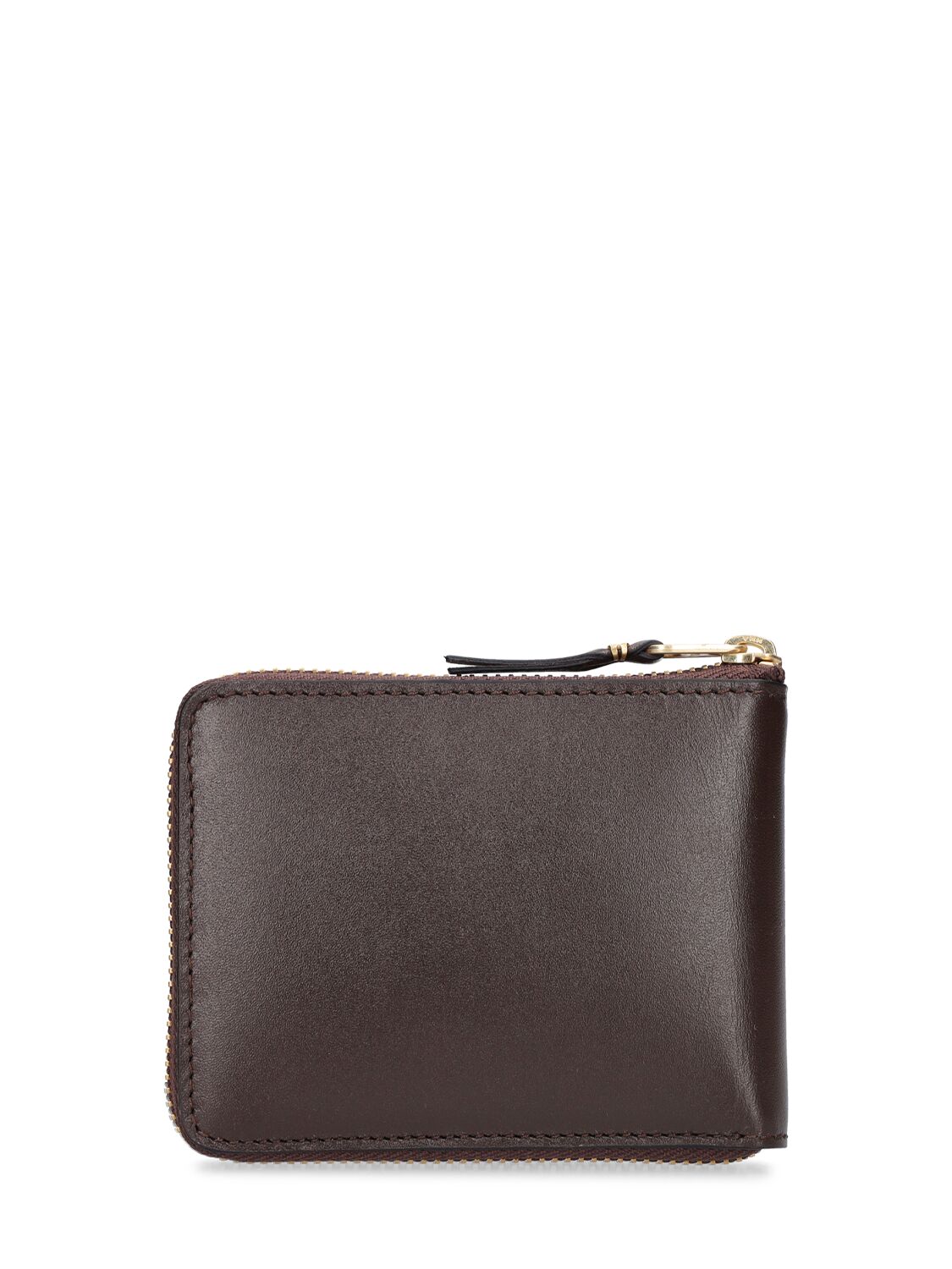 Shop Comme Des Garçons Leather Zip Wallet In Brown