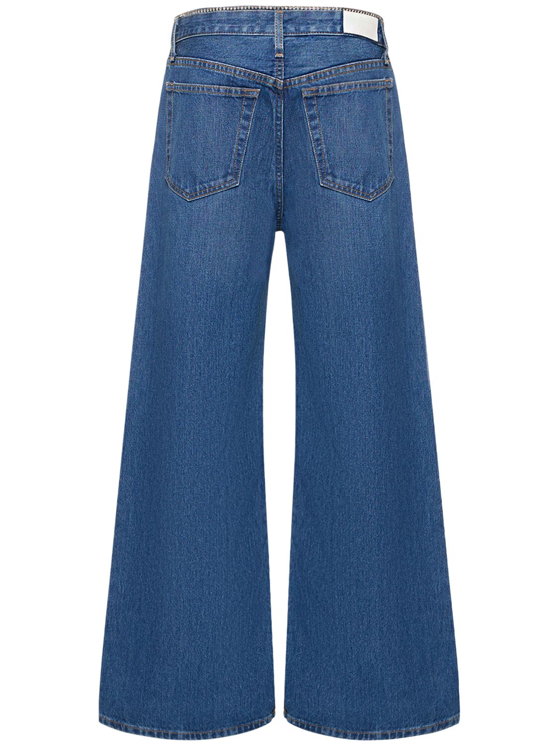 Shop Re/done Low Rider Loose Cotton Jeans In Blue