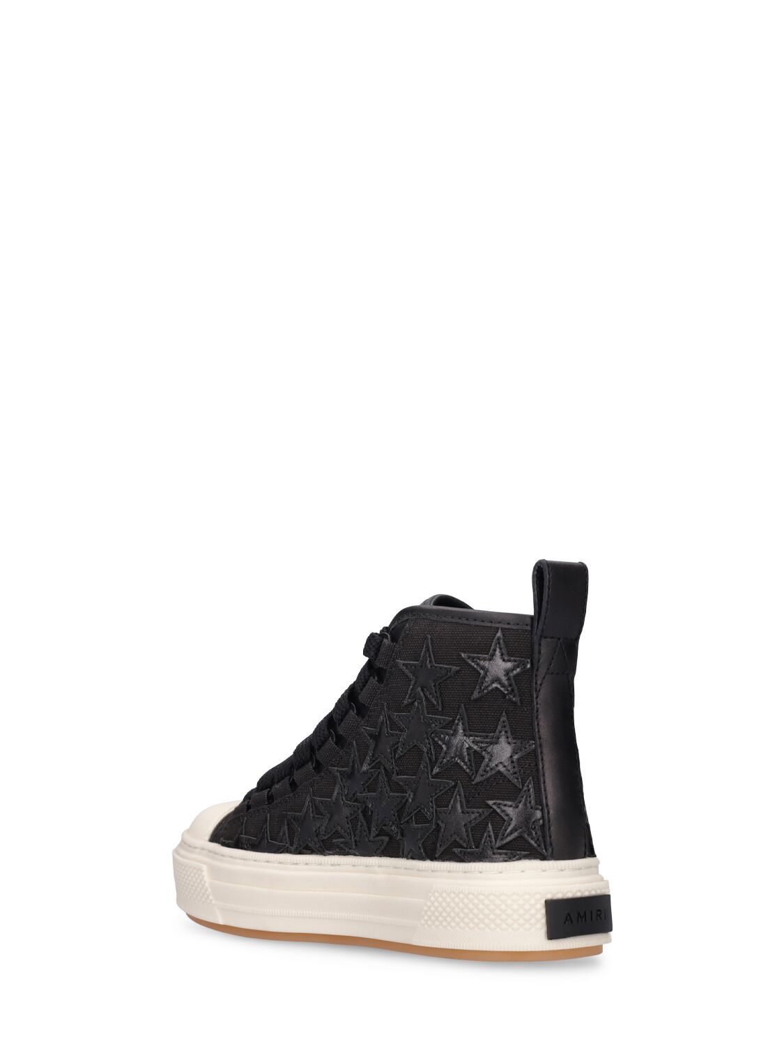 Shop Amiri Cotton Canvas Lace-up Sneakers In Black