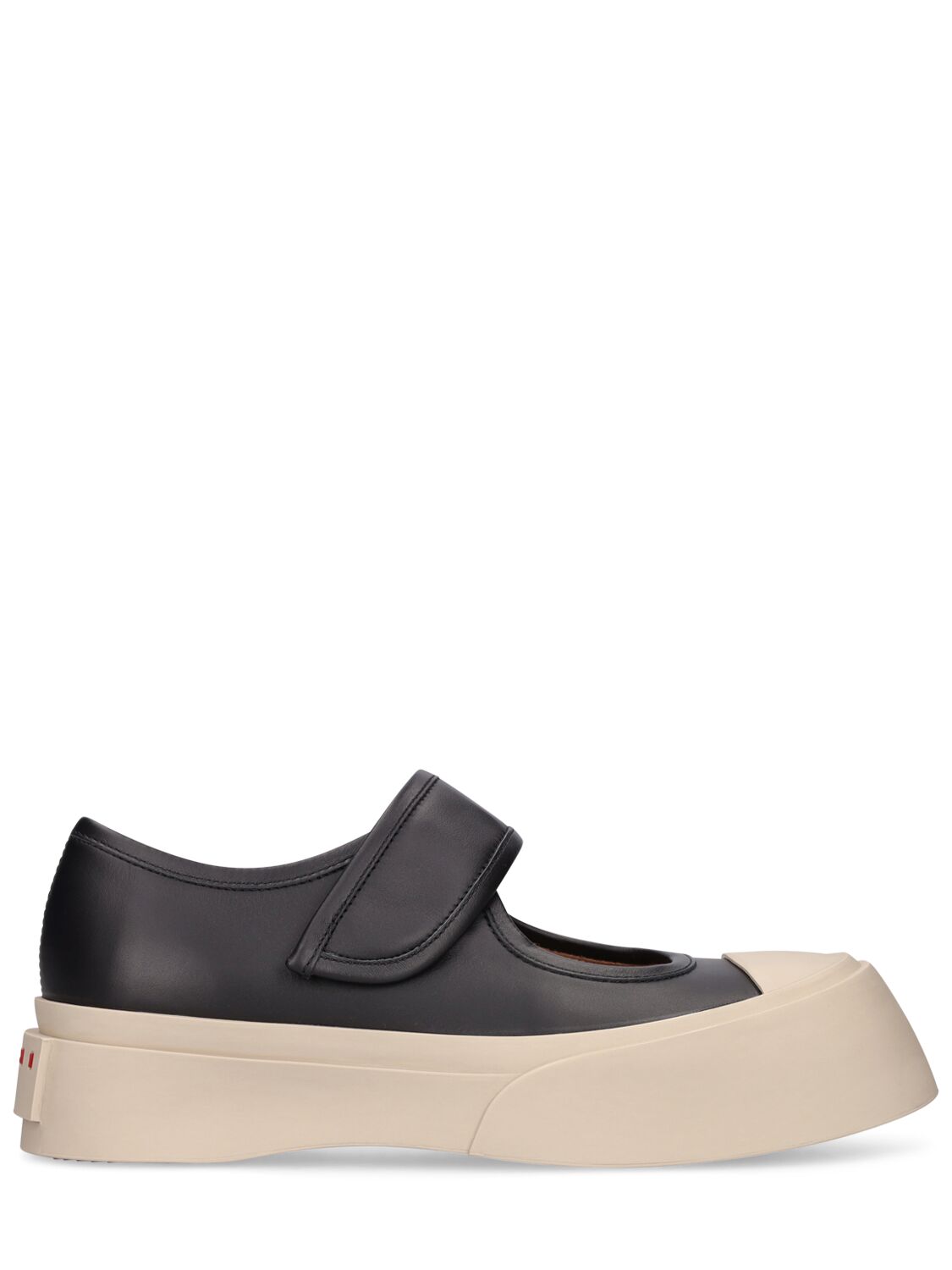 Shop Marni 20mm Pablo Mary Jane Leather Shoes In Black