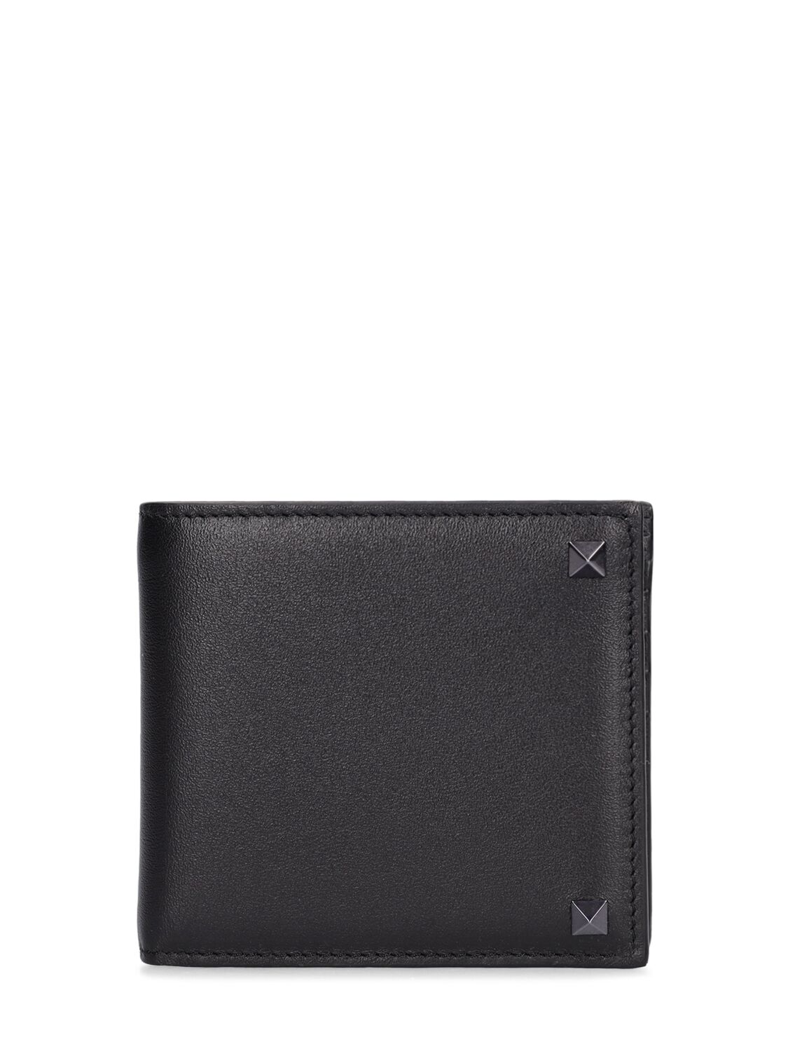 Valentino Garavani Vlogo Bifold Leather Wallet In Black