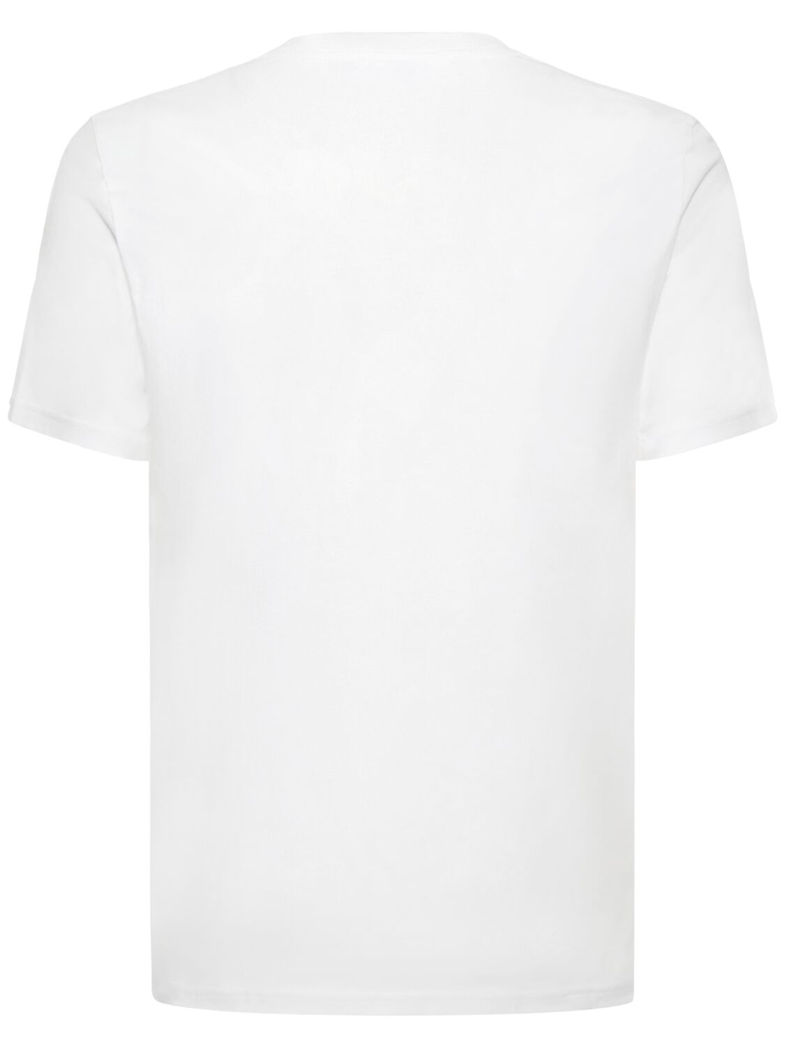 Shop Moschino Logo Print Organic Cotton T-shirt In White