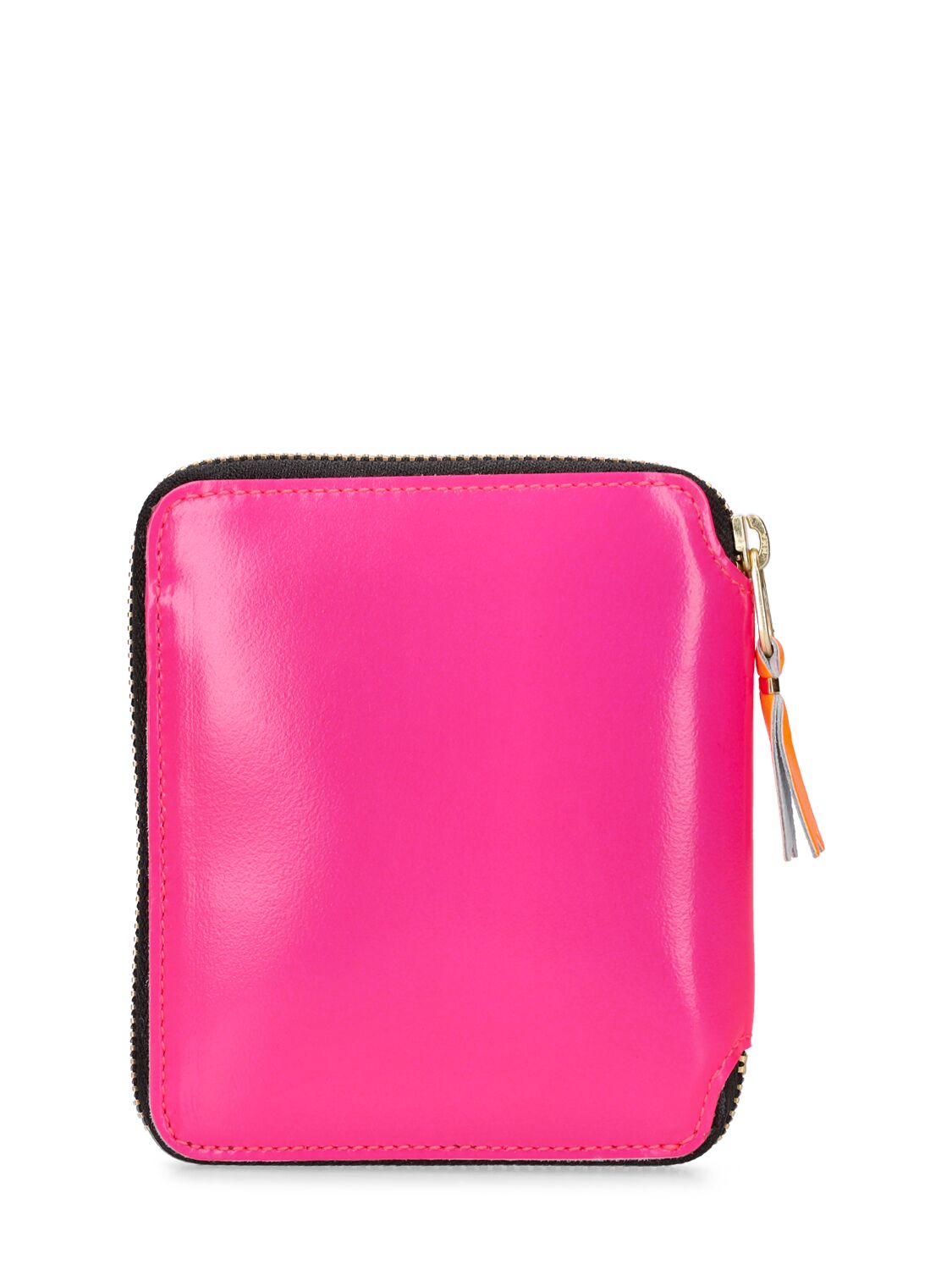 Shop Comme Des Garçons Super Fluo Leather Wallet In Pink