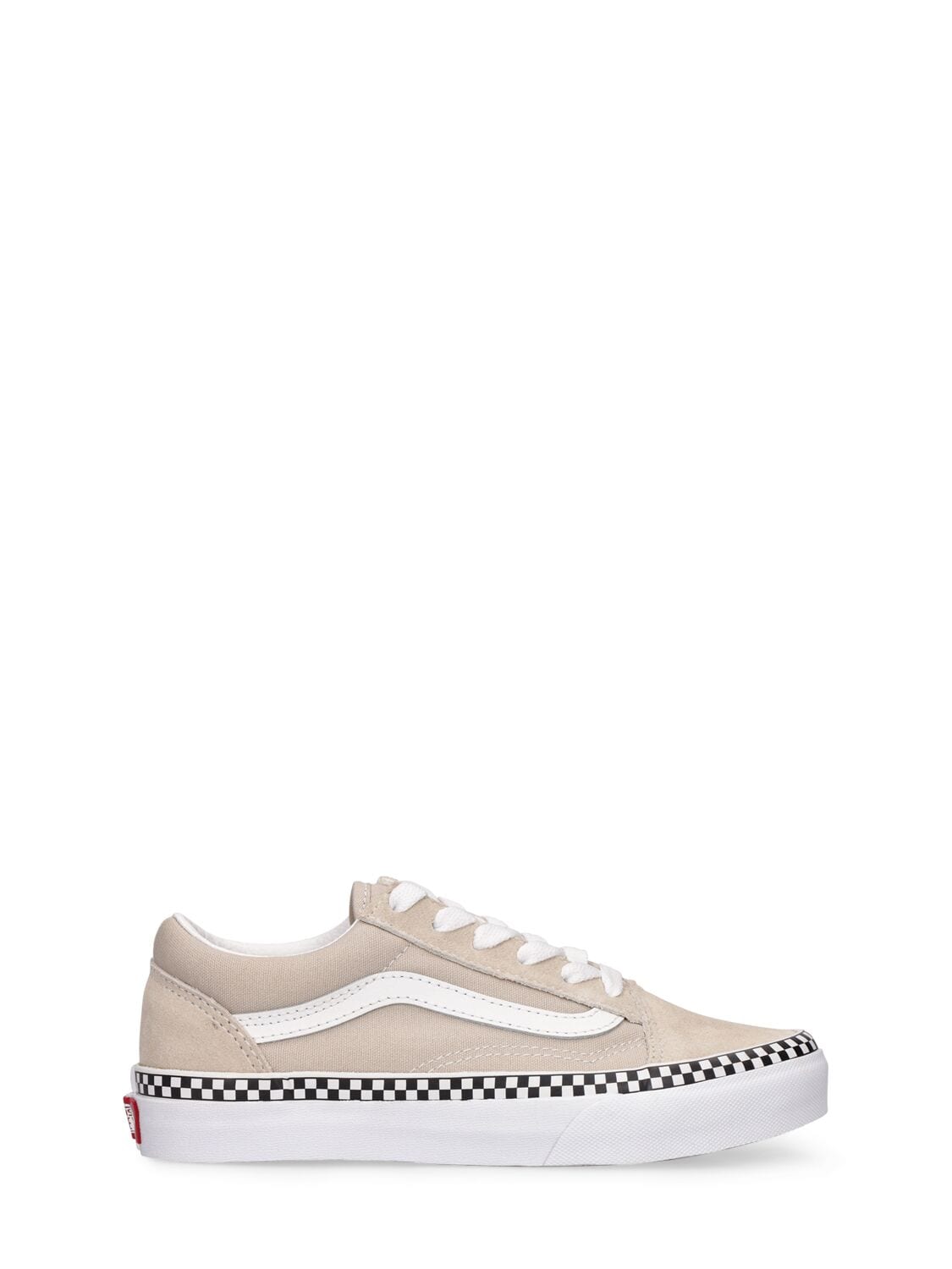 Old Skool V Leather Lace-up Sneakers