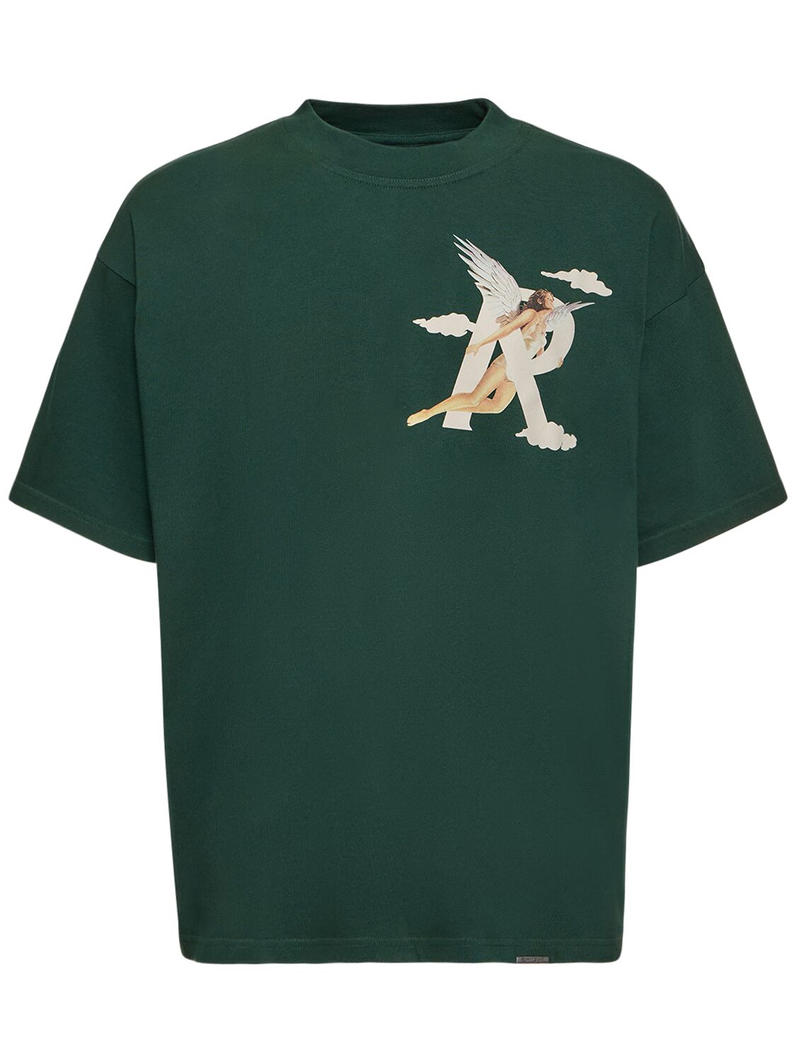 Represent Storms In Heaven Logo Cotton T-shirt In Racing Green