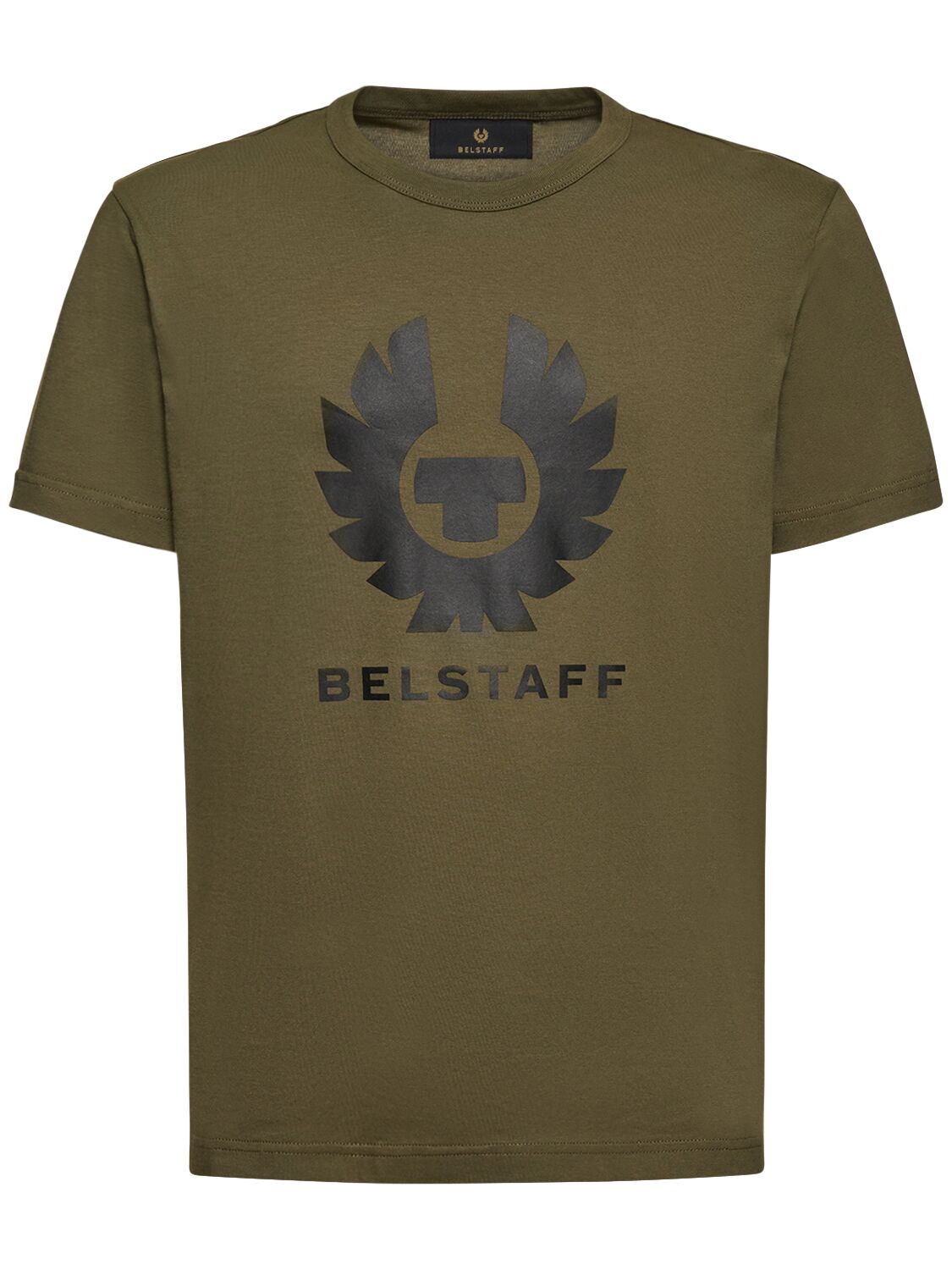 Belstaff Phoenix Cotton Jersey T-shirt In Olive Green