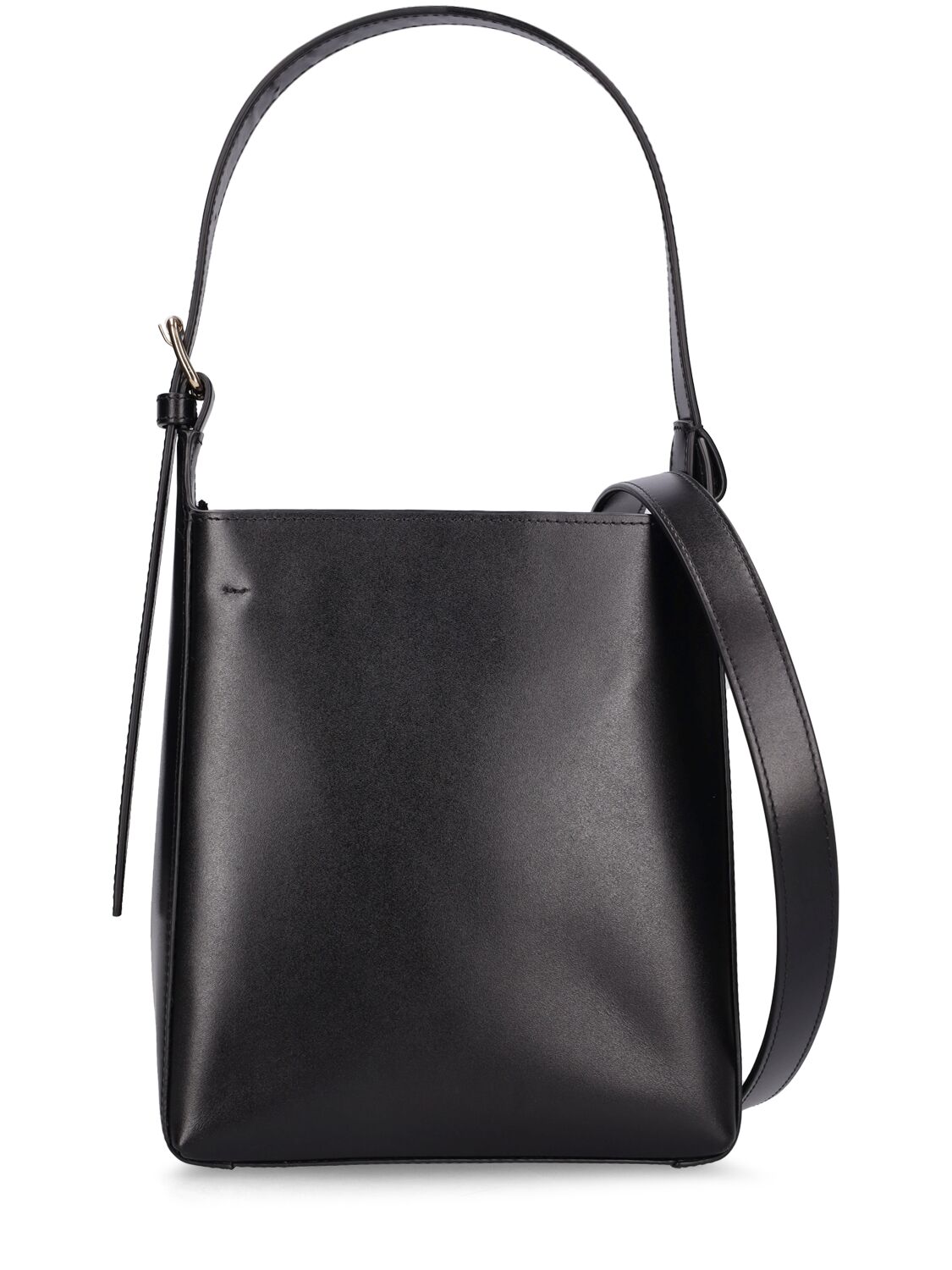 Apc Sac Virginie Small Leather Shoulder Bag In Black