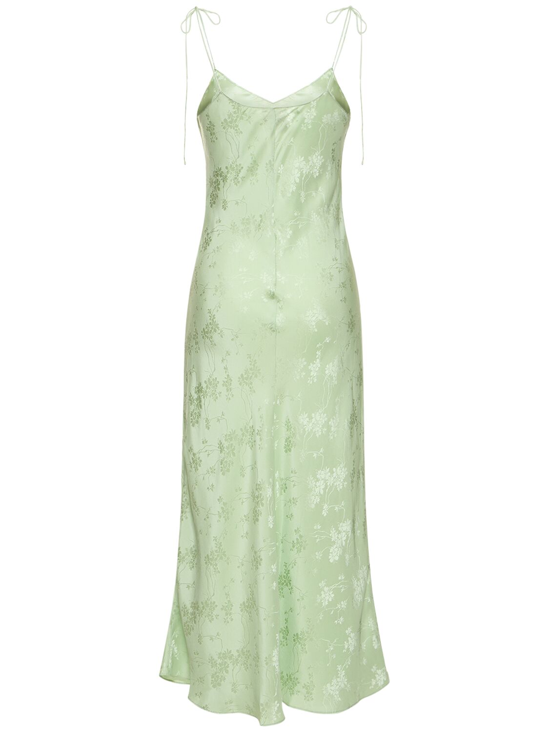 Shop The Garment Toulouse Lace-up Silk Midi Dress In Green