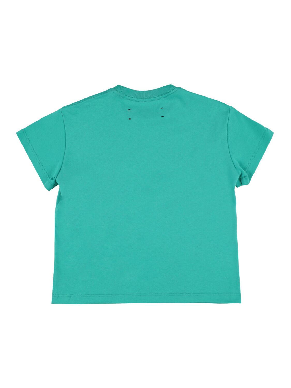 Shop Amiri Logo Print Cotton Jersey T-shirt In Turquoise