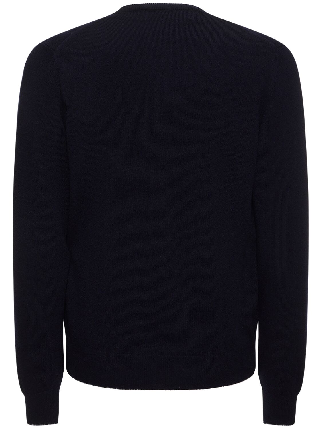 COMME DES GARÇONS PLAY SLEEVE LOGO WOOL V-NECK SWEATER 