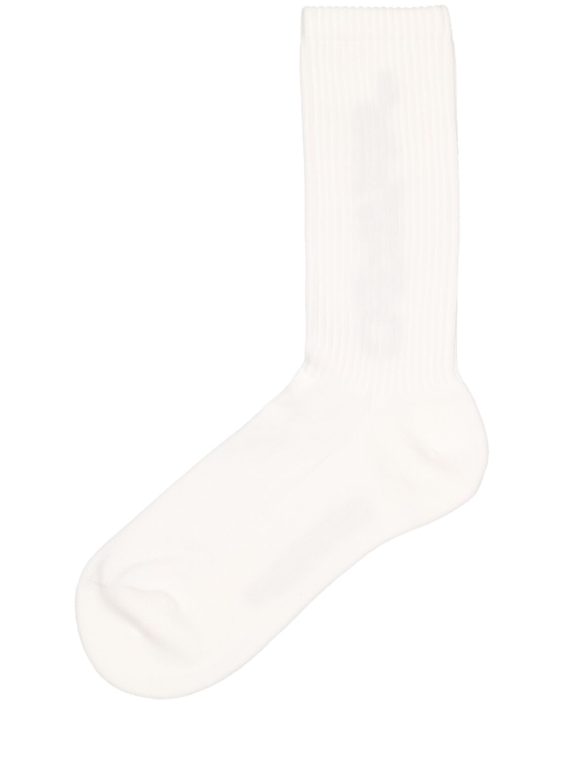 Shop Off-white Big Logo Cotton Blend Mid Length Socks In White