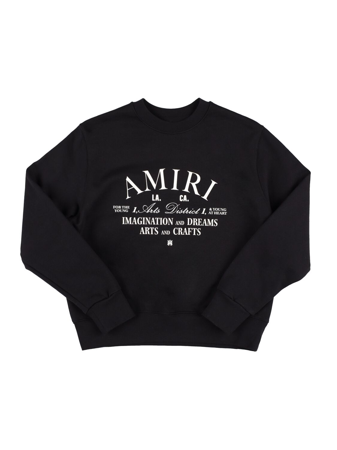 Shop Amiri Logo Print Cotton Sweatshirt In Black