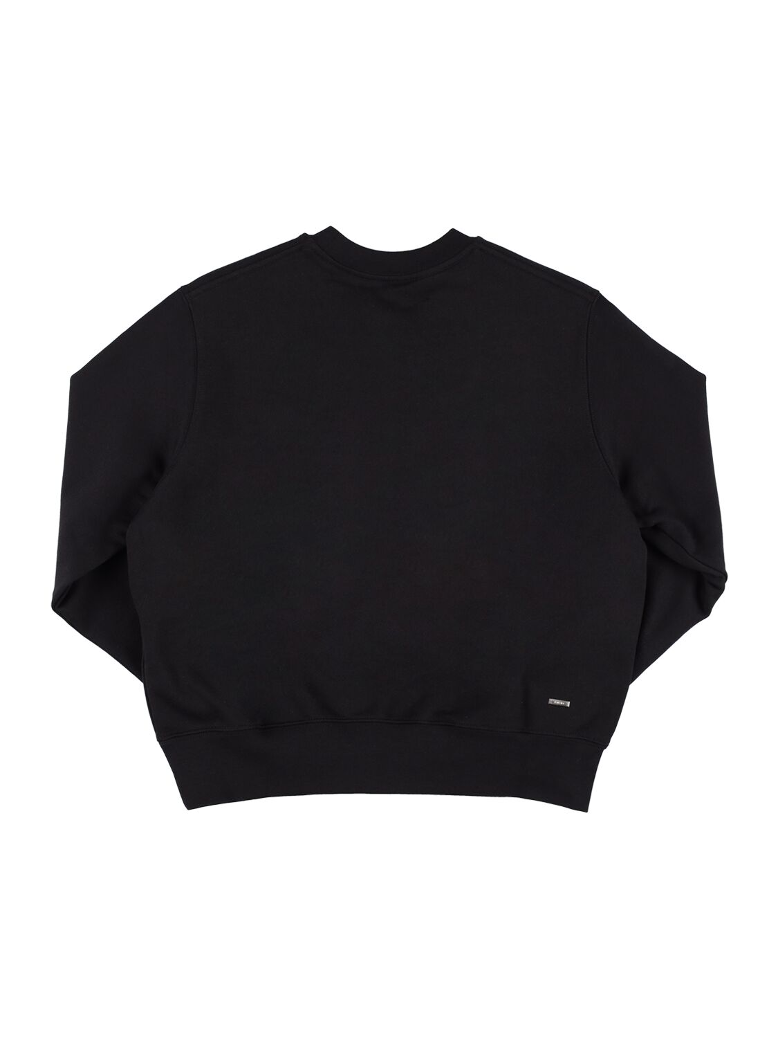 Shop Amiri Logo Print Cotton Sweatshirt In Black