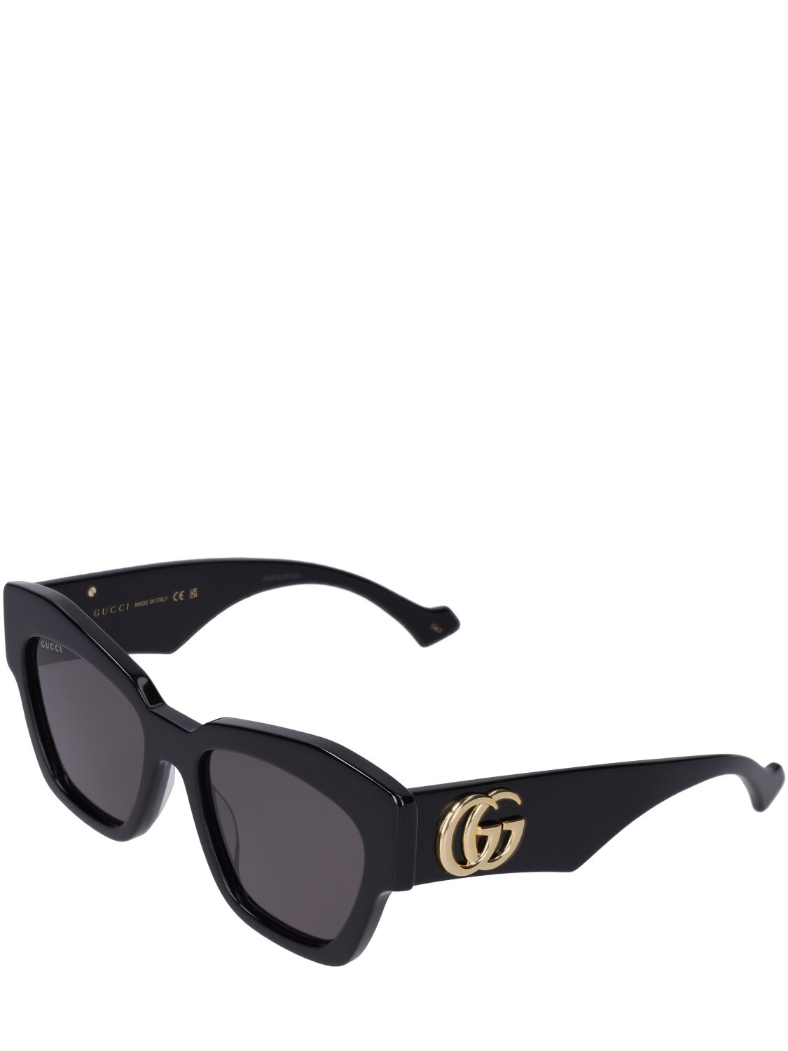 Shop Gucci Gg1422s Cat-eye Acetate Sunglasses In Black