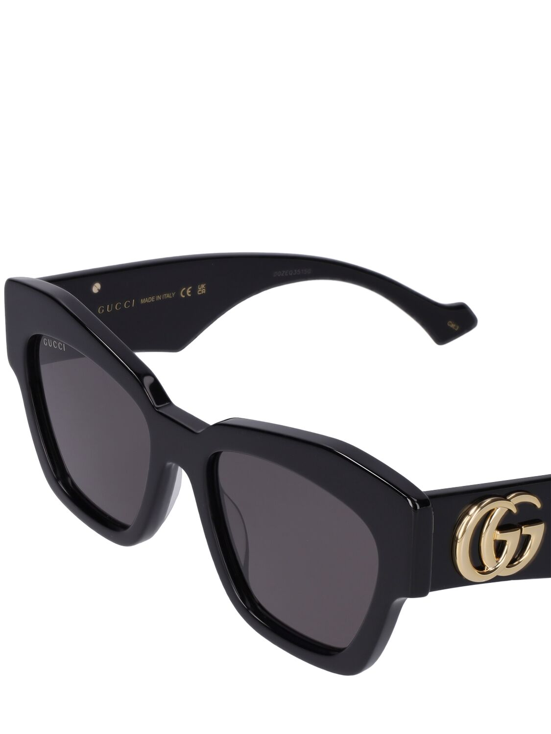 Shop Gucci Gg1422s Cat-eye Acetate Sunglasses In Black