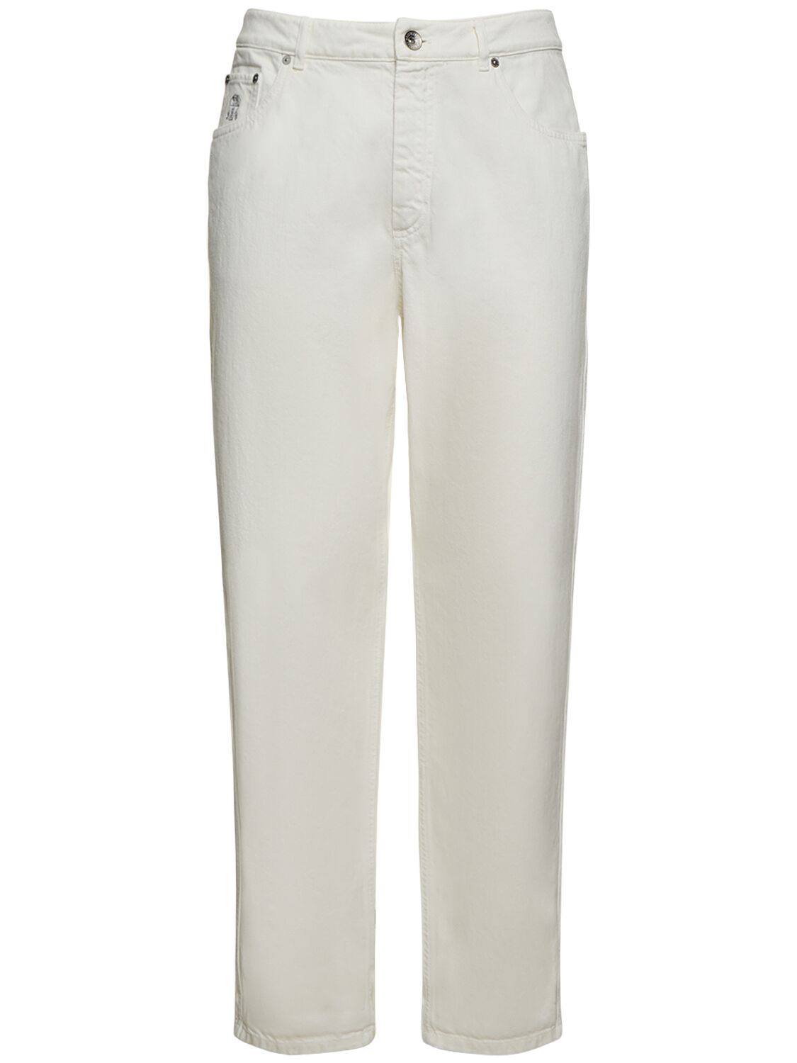 Brunello Cucinelli Dyed Denim Jeans In White