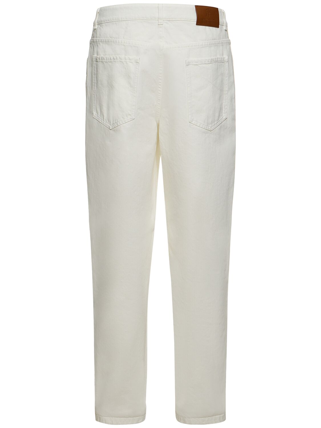 Shop Brunello Cucinelli Dyed Denim Jeans In White