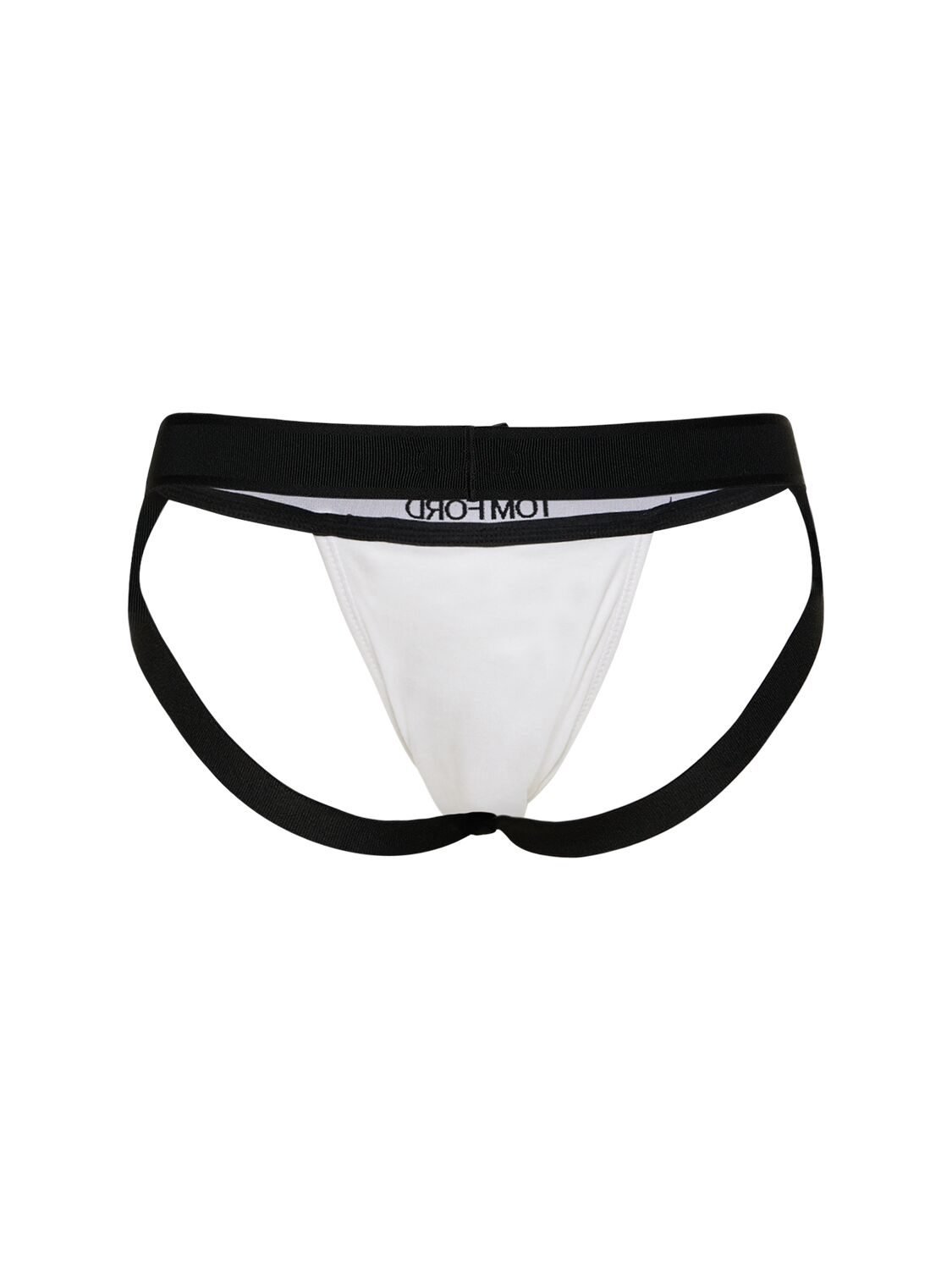 Shop Tom Ford Cotton Jersey Jock Strap In White
