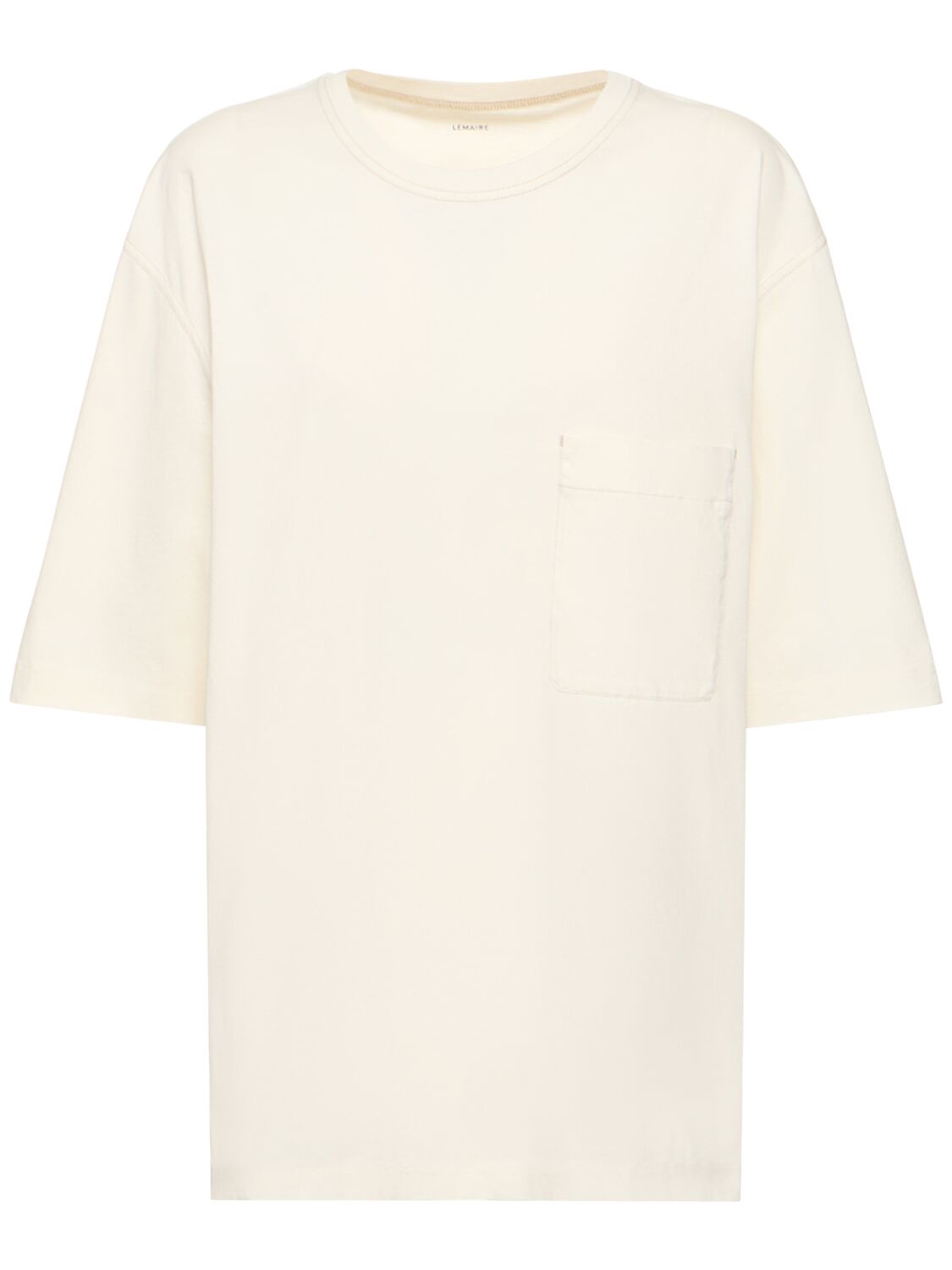 Lemaire Patch Pocket Cotton T-shirt In White
