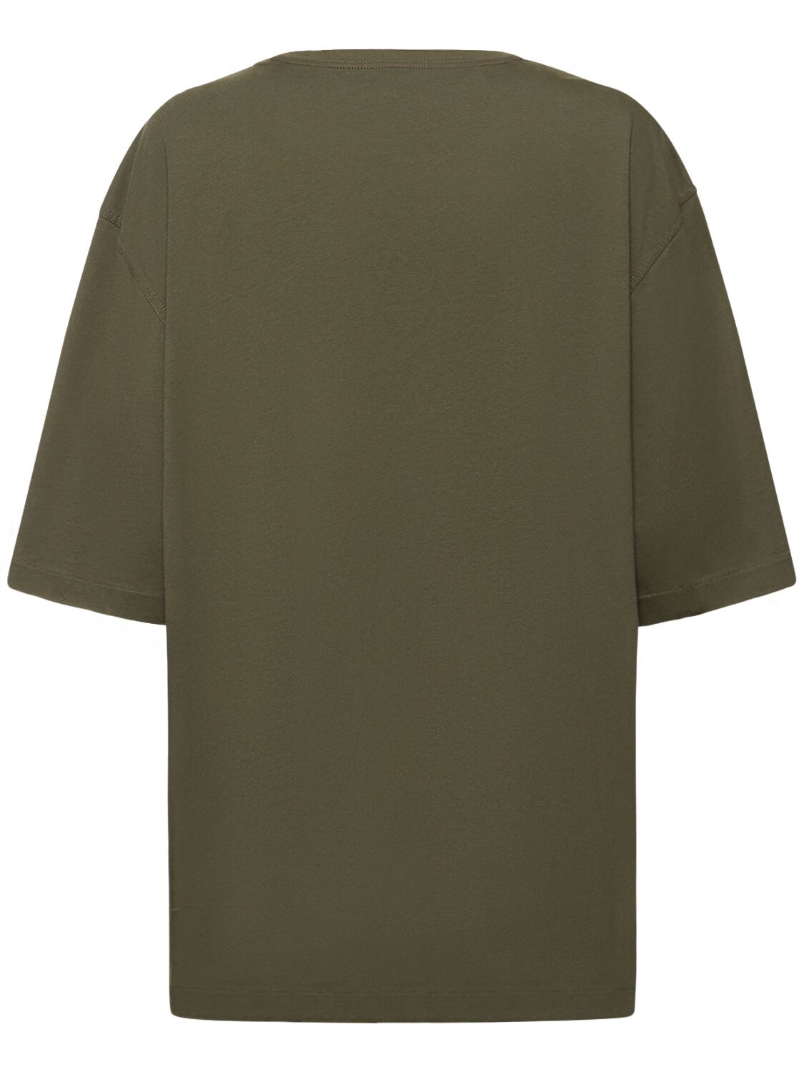 Shop Lemaire Patch Pocket Cotton T-shirt In Green