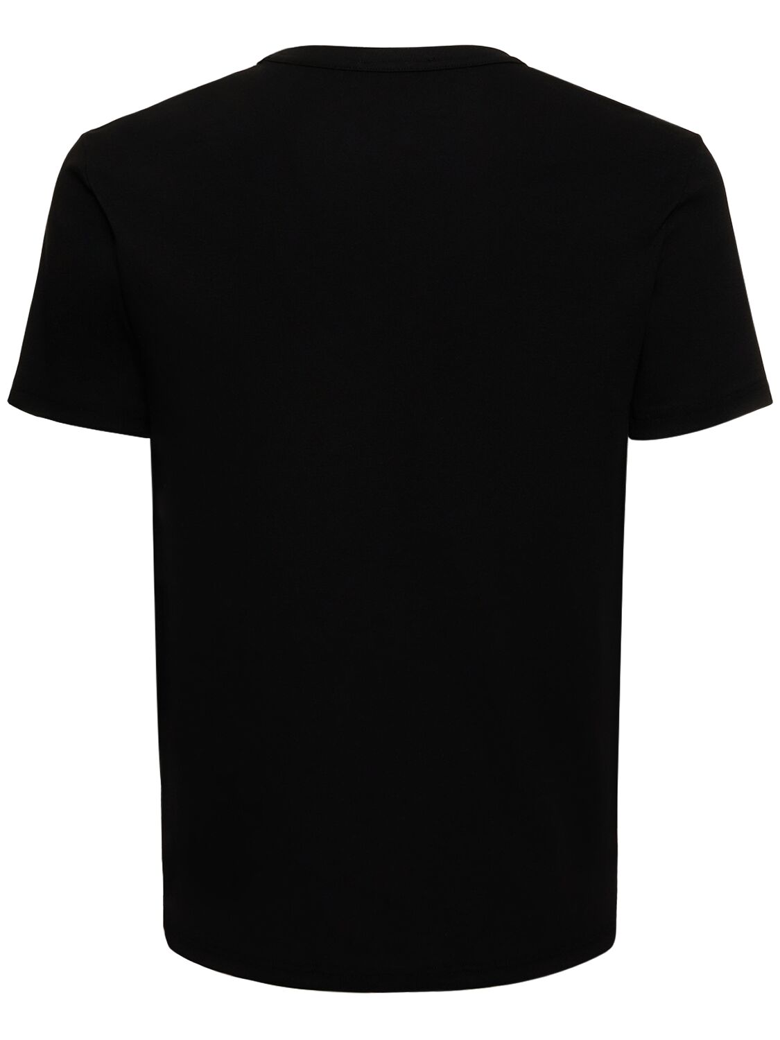 Shop Tom Ford Cotton Jersey Crewneck T-shirt In Black