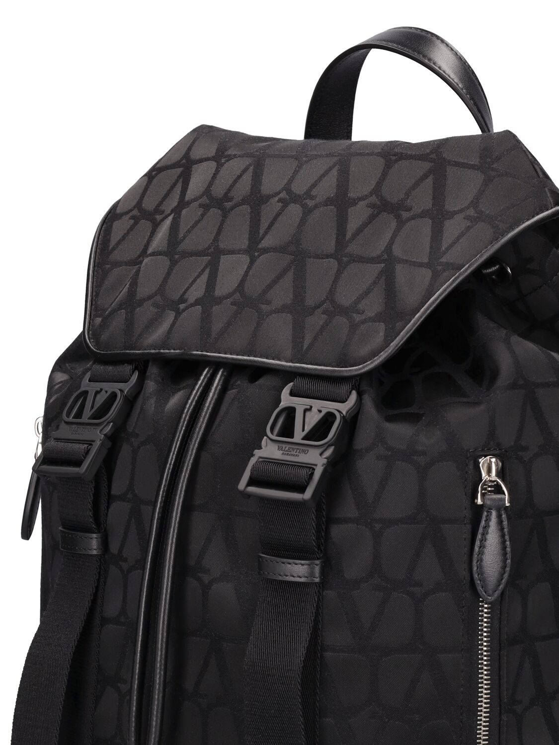 Shop Valentino Toile Iconographe Cotton Blend Backpack In Black