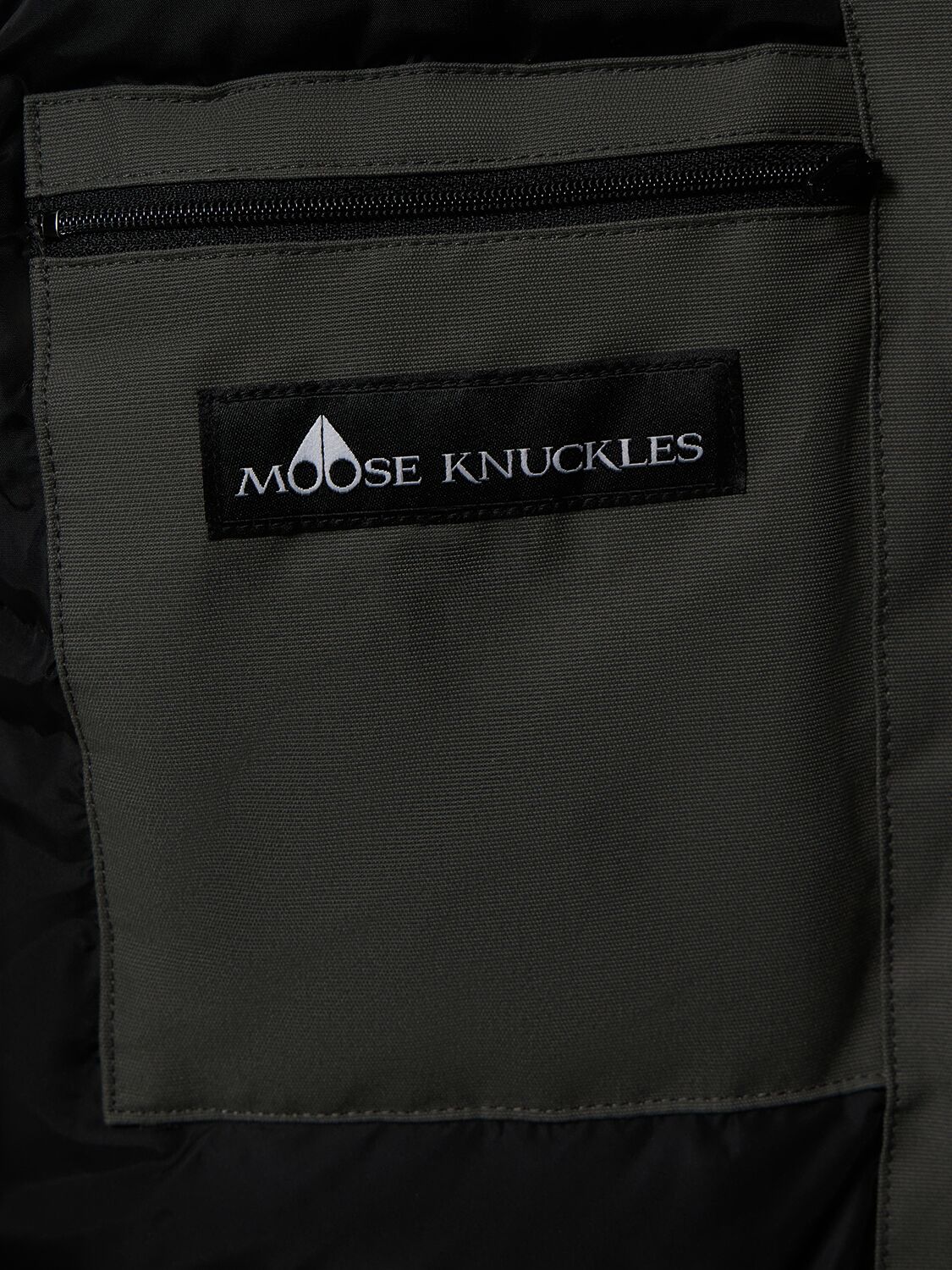 Shop Moose Knuckles Ballistic Cotton Down Bomber W/ Faux Fur In Khaki,black