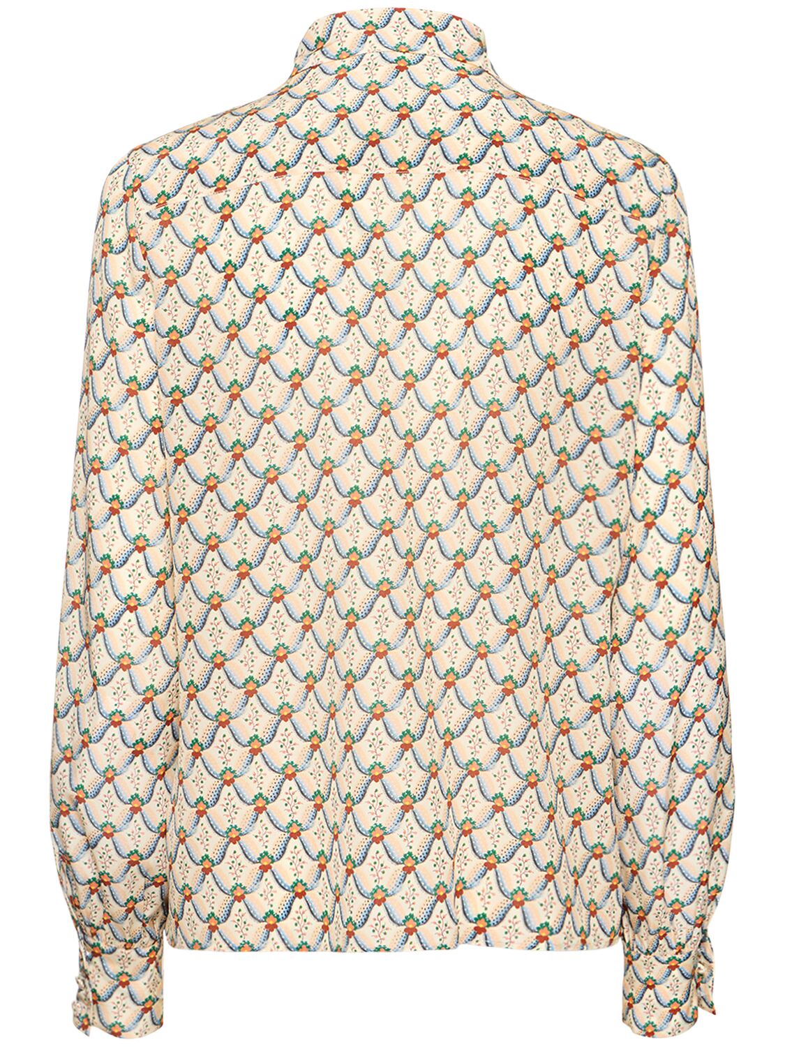 Shop Etro Printed Silk Twill Shirt In Multicolor