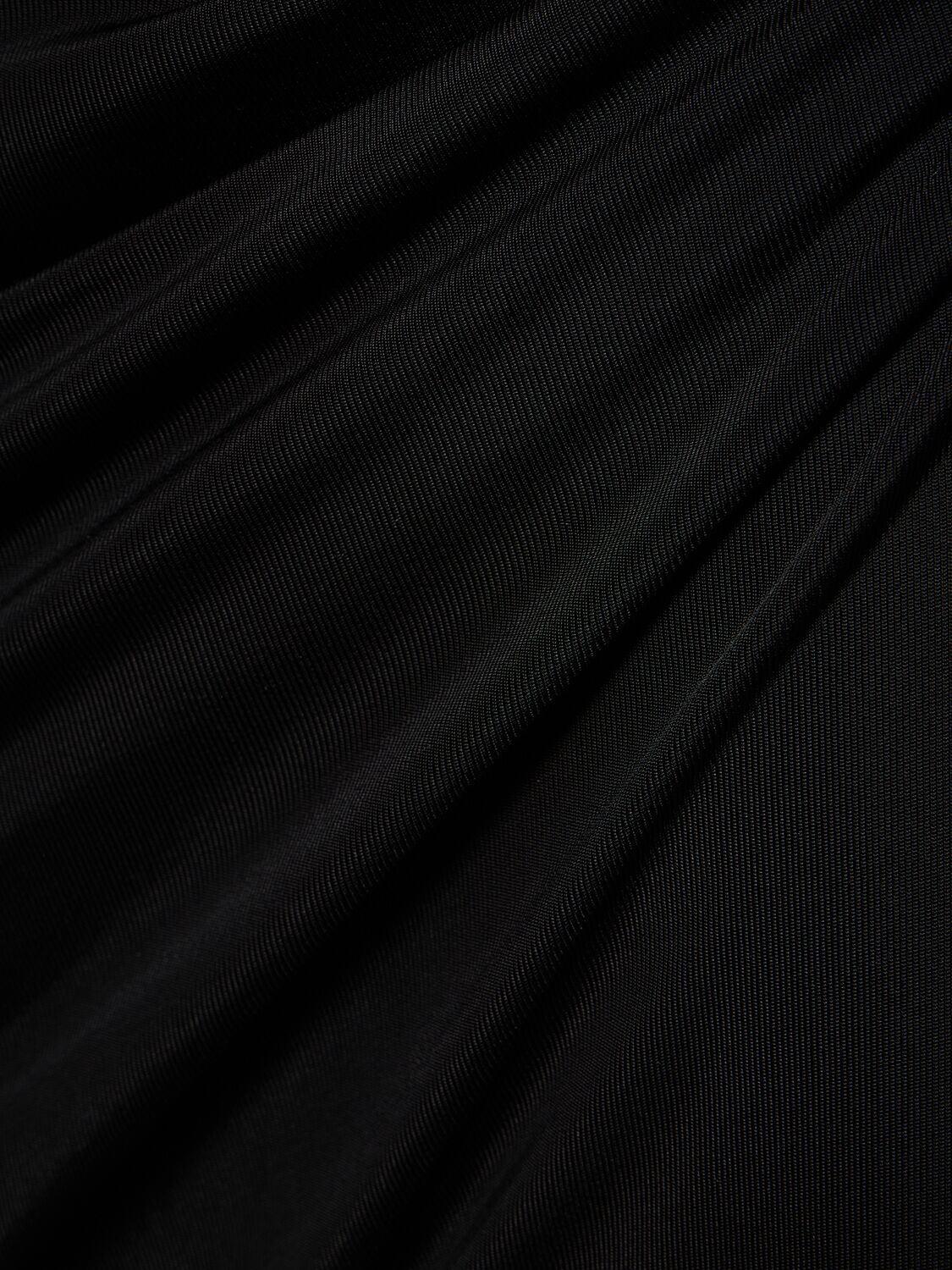 Shop Louisa Ballou Carve Stretch Viscose Long Dress In Black