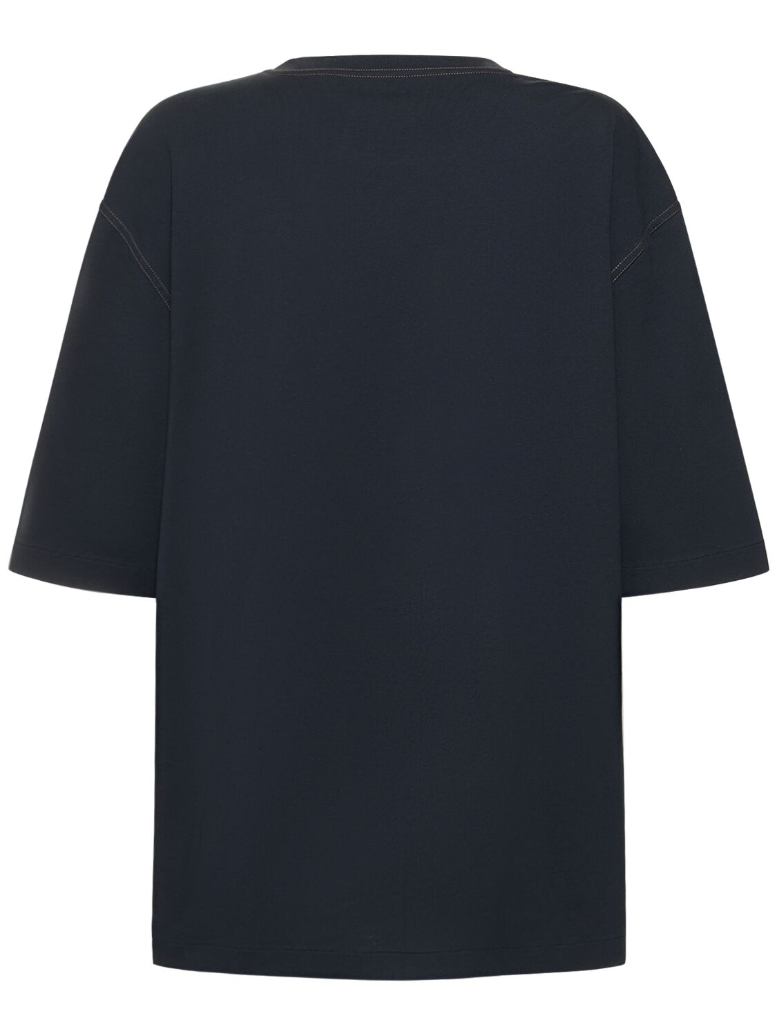 Shop Lemaire Patch Pocket Cotton T-shirt In Midnight Blue