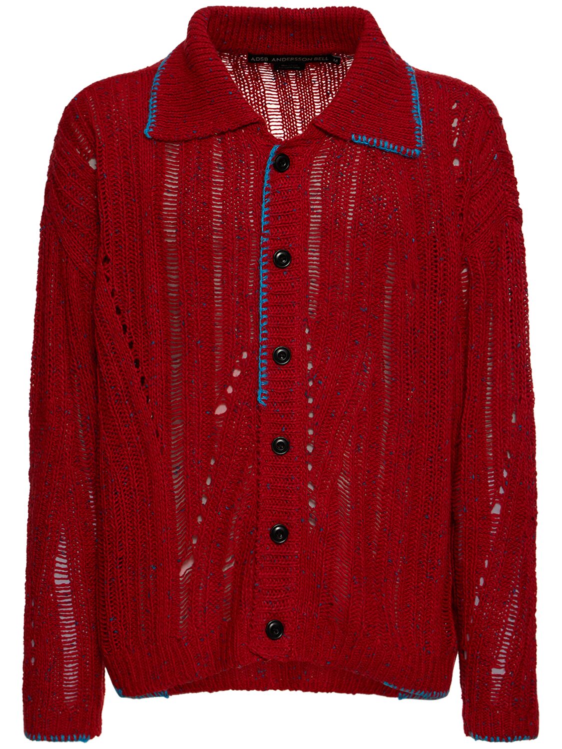 Andersson Bell Nep Wool Cardigan In Red
