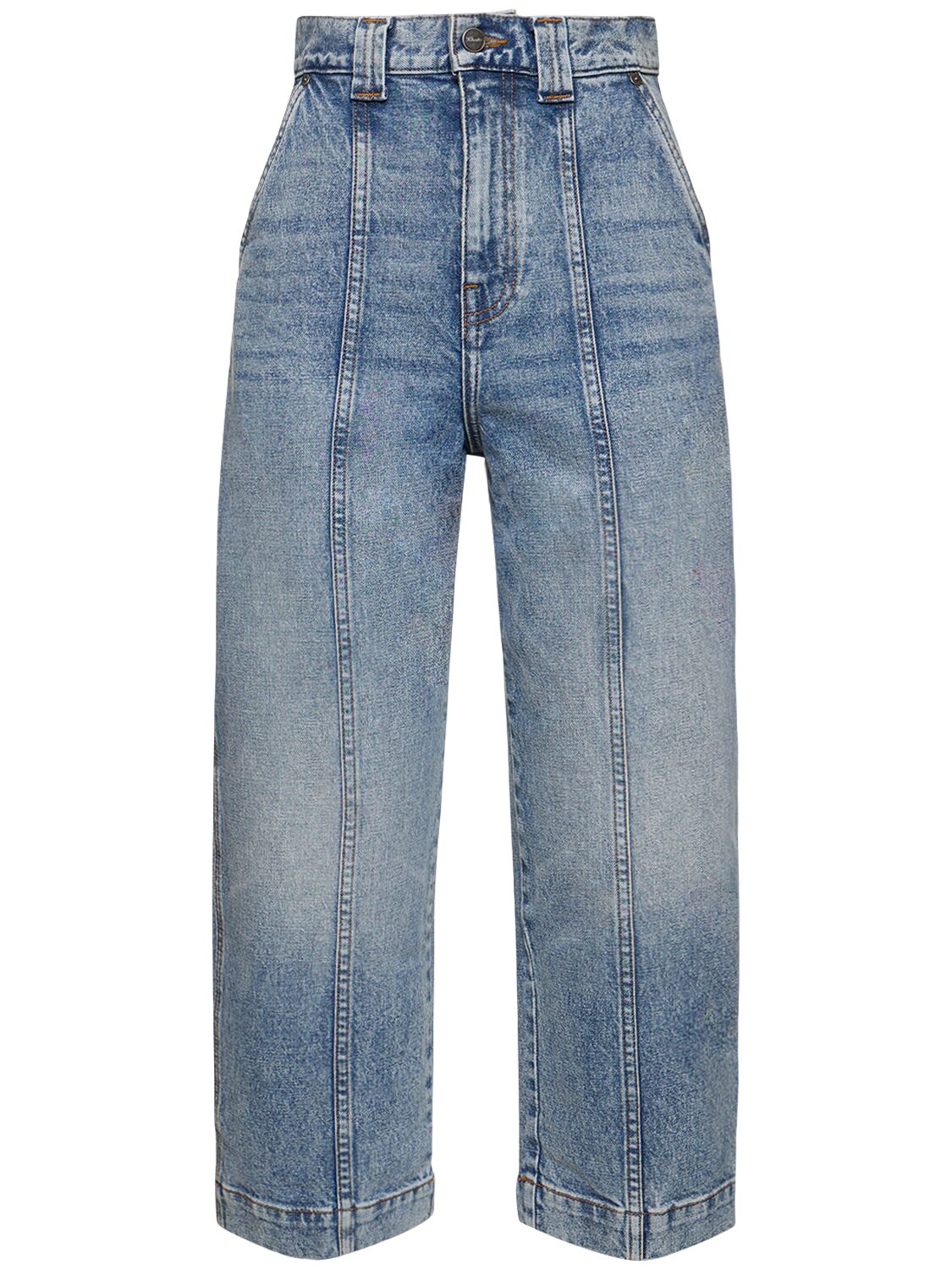 Hugo Cropped Straight Cotton Jeans – WOMEN > CLOTHING > JEANS