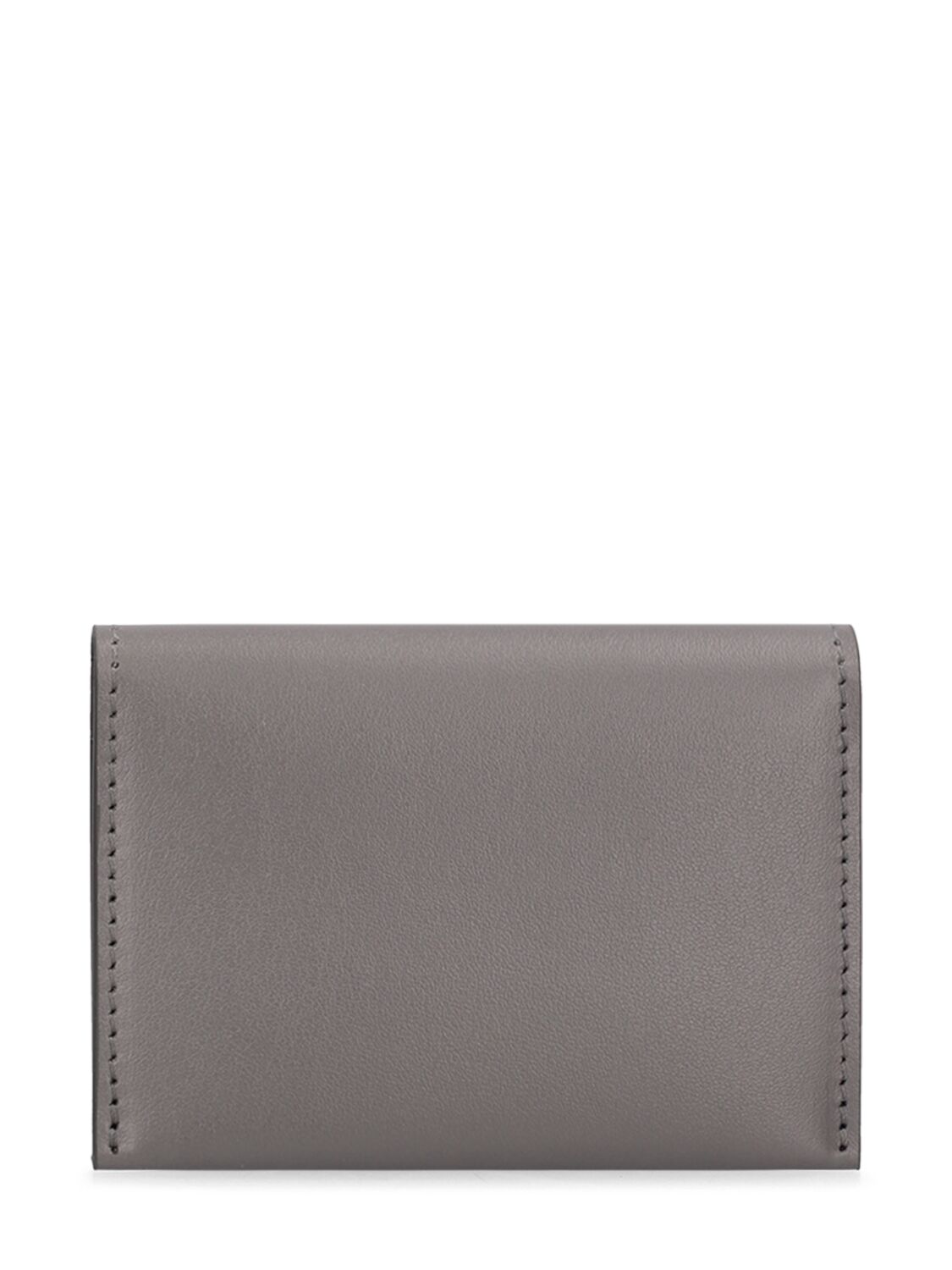 Shop Acne Studios Flap Leather Card Holder In Dark Grey