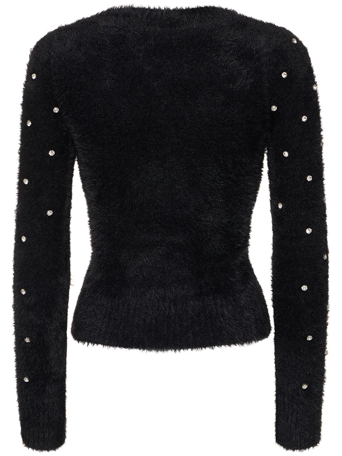 Shop Philosophy Di Lorenzo Serafini Embellished Fuzzy Sweater In Black