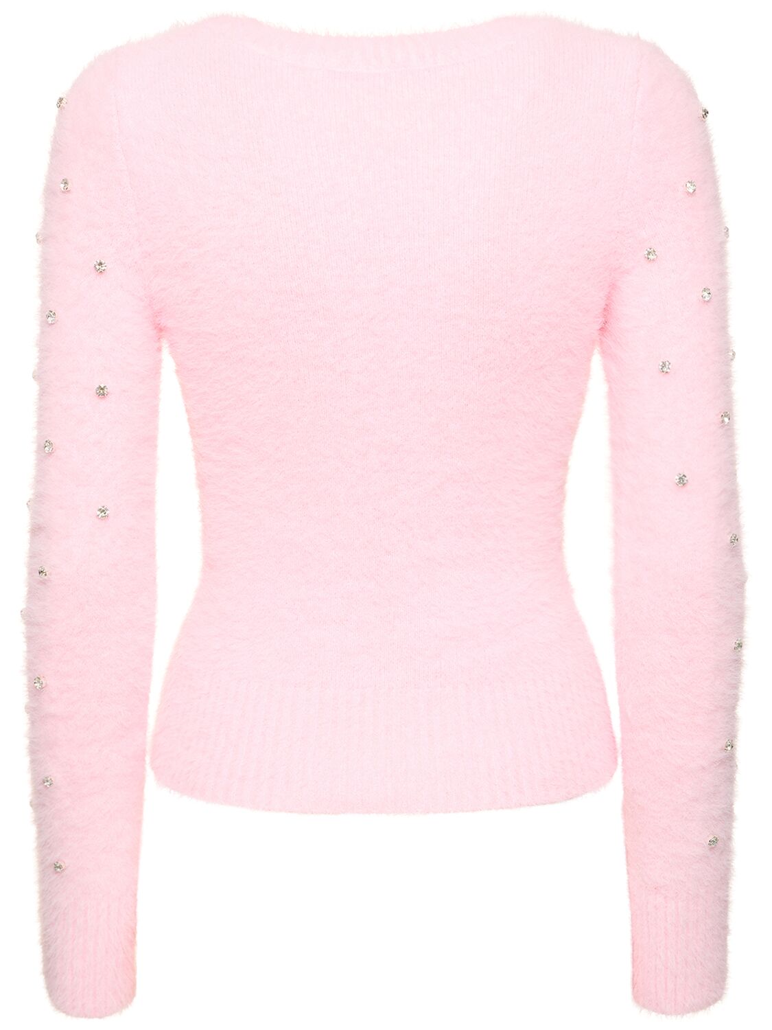 Shop Philosophy Di Lorenzo Serafini Embellished Fuzzy Sweater In Pink
