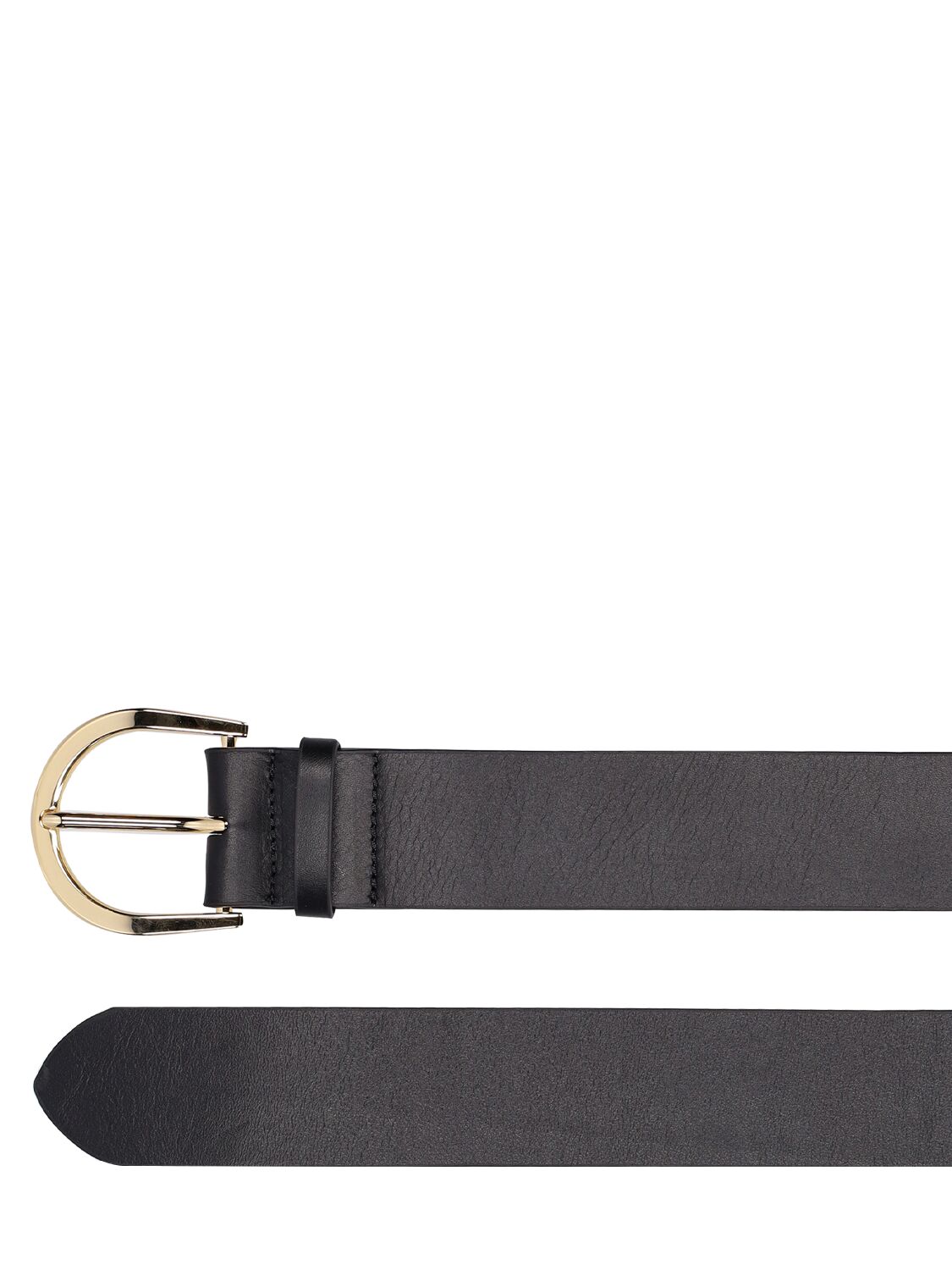 Shop Anine Bing Chiara Leather Belt In Black